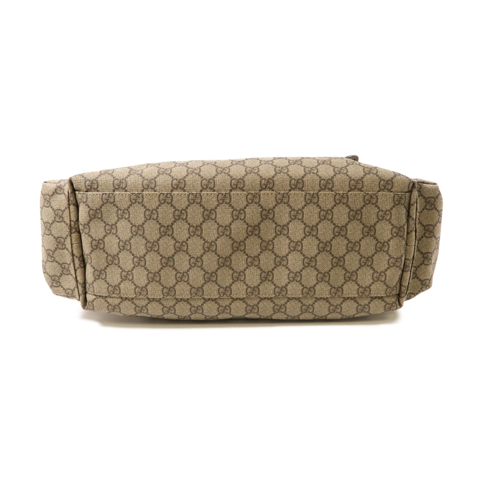 GUCCI 塗層帆布Shoulder Bag金扣肩背袋啡色