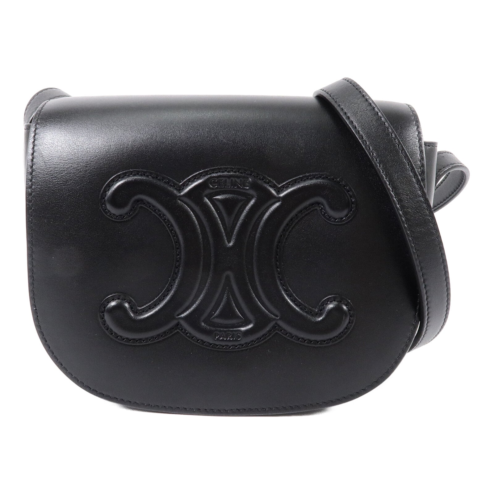 CELINE 牛皮皮革Folco Cuir Triomphe肩背袋