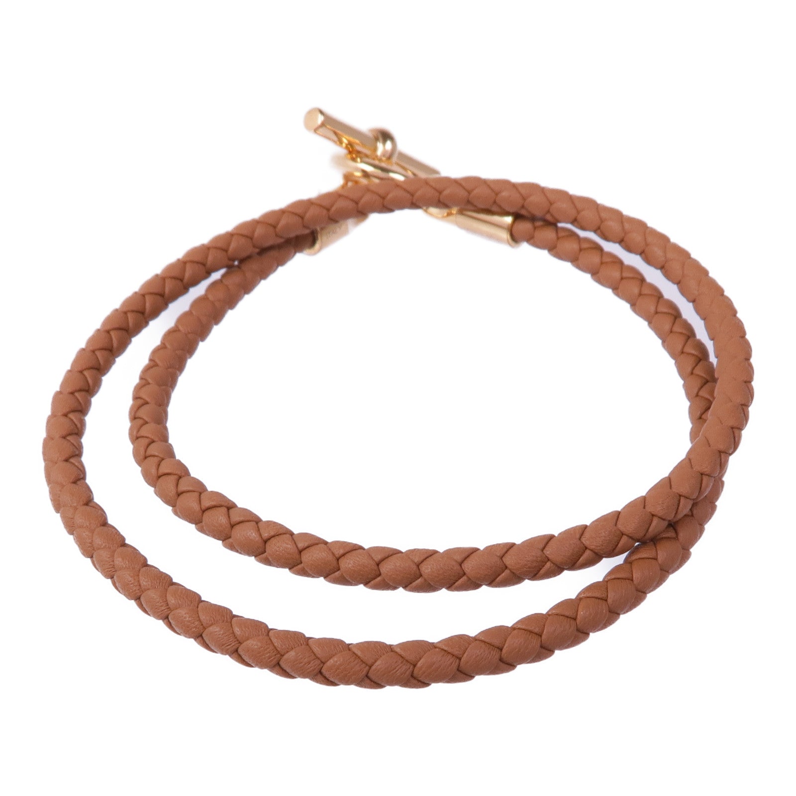 HERMES Swift皮革Glenan Double Tour金扣手帶Gold