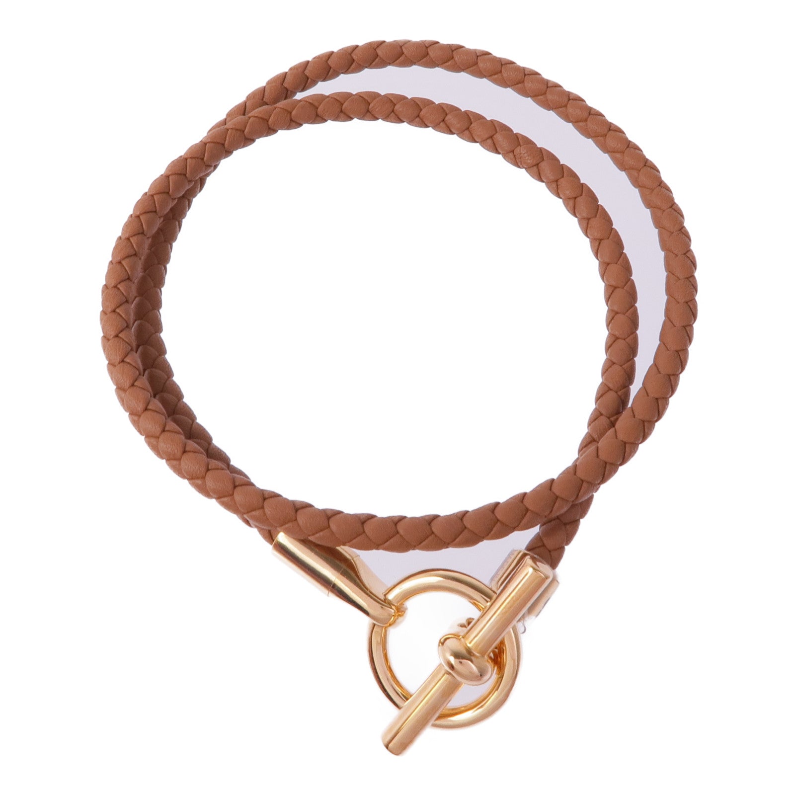 HERMES Swift皮革Glenan Double Tour金扣手帶Gold