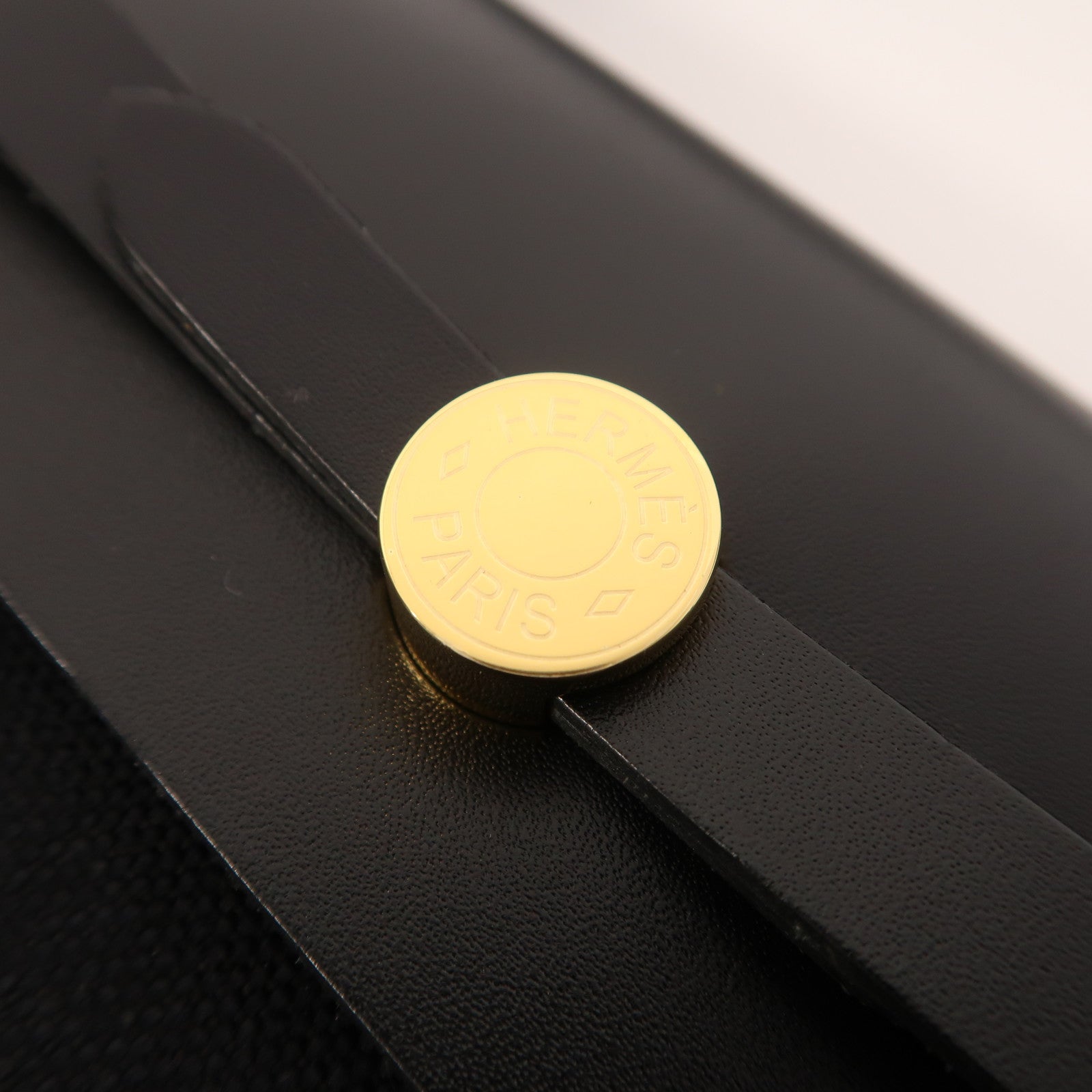 HERMES 帆布Mini Herbag金扣肩背袋