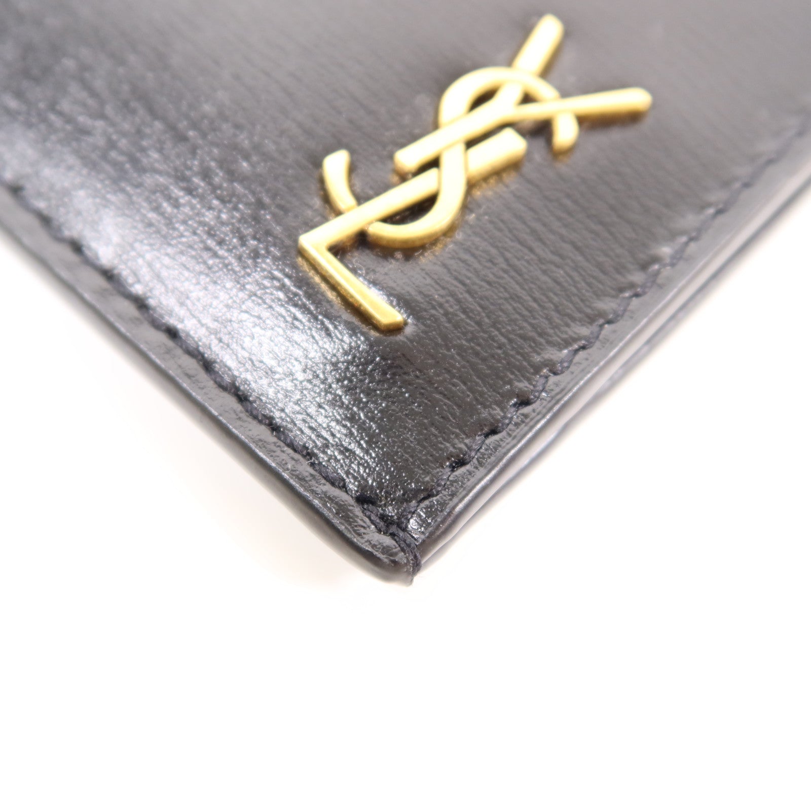 SAINT LAURENT 皮革Card Case金扣卡片套