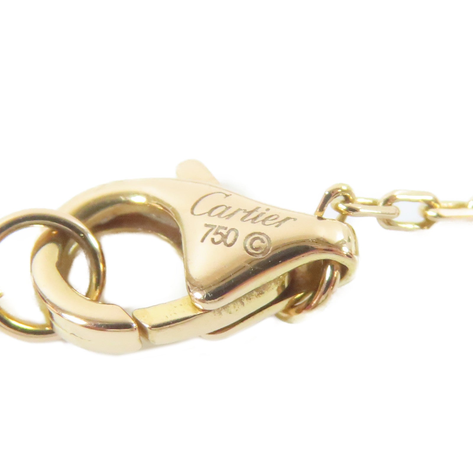 CARTIER 18K白金/18K黃金Trinity Heart Necklace項鍊#42cm