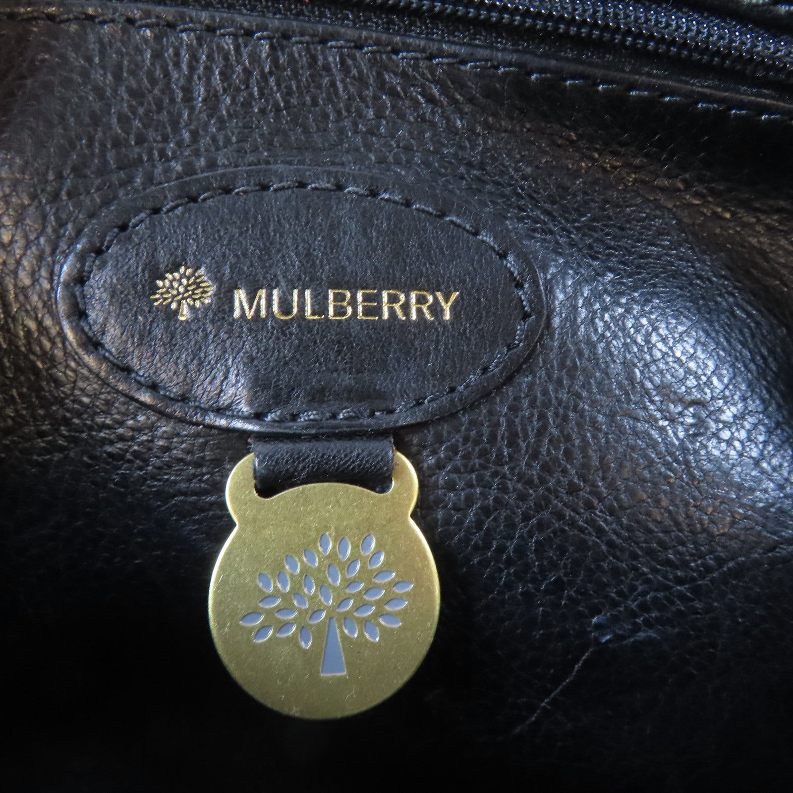 MULBERRY 皮革2 Way Shoulder Bag金扣手挽肩背兩用袋黑色