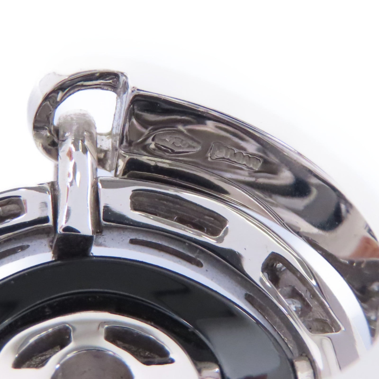 BVLGARI 18K白金Astrale Cerchi Ring鑽石/陶瓷戒指US#5.5
