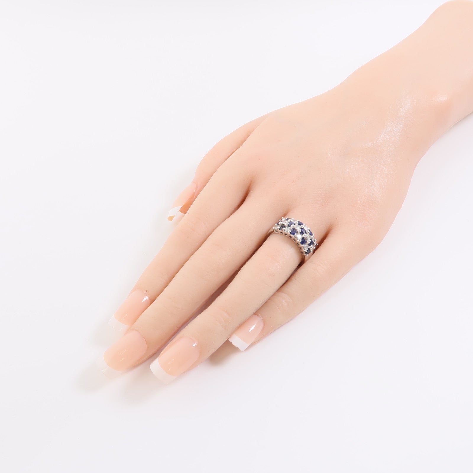 JEWELRY 18K白金Sapphire/Diamond Ring藍寶石/鑽石戒指US#6.5