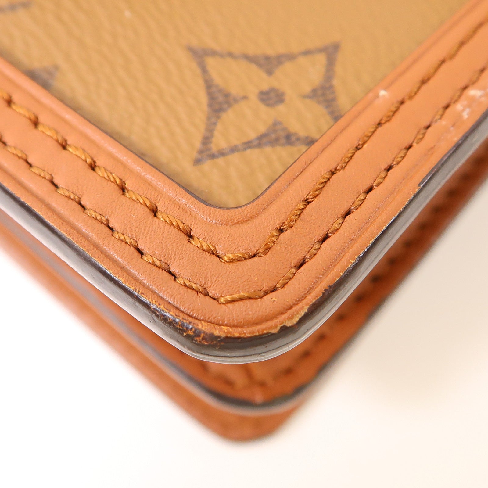 LOUIS VUITTON LV GHW Mini Dauphine Shoulder Bag M44580 Monogram Reverse Brown