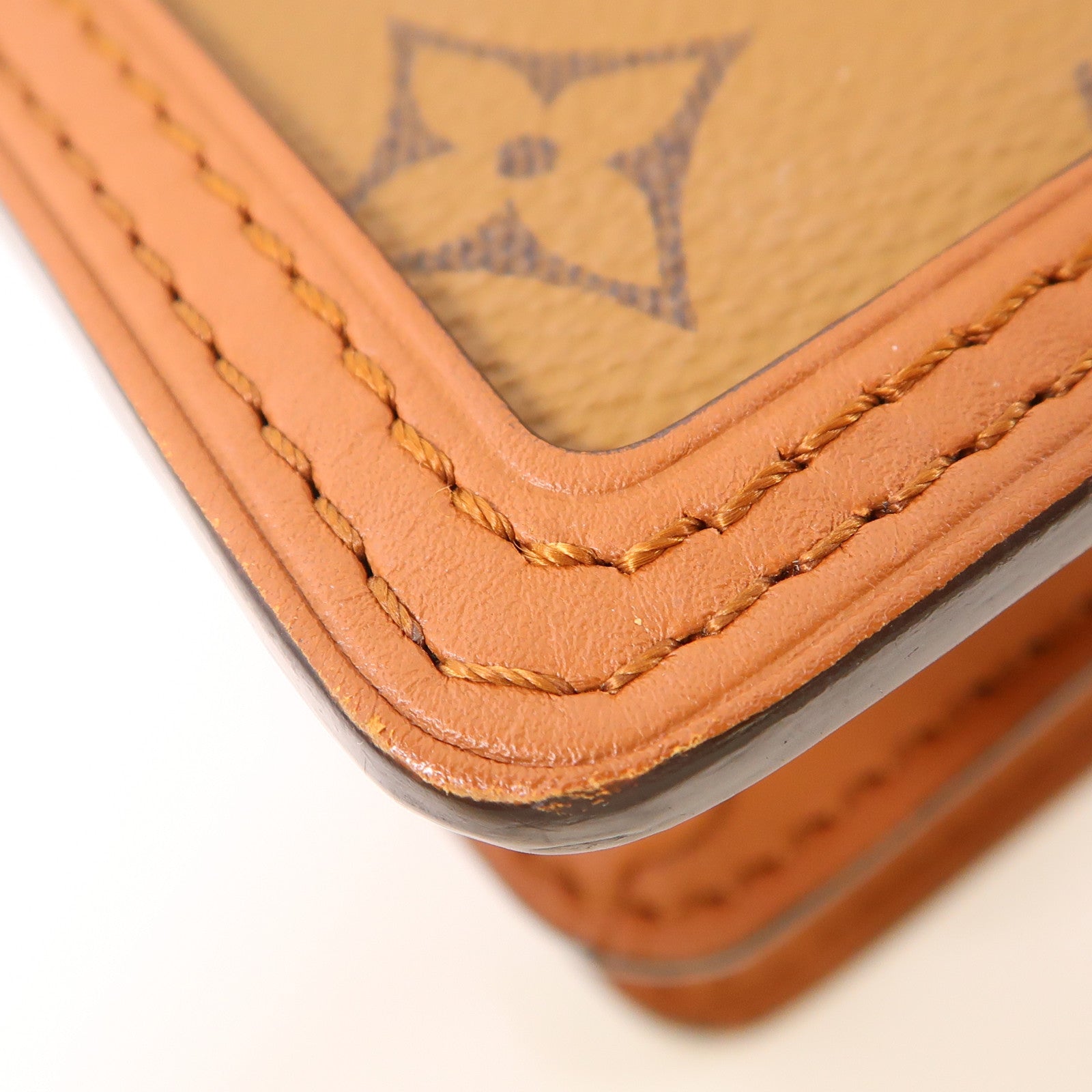 LOUIS VUITTON LV GHW Mini Dauphine Shoulder Bag M44580 Monogram Reverse Brown