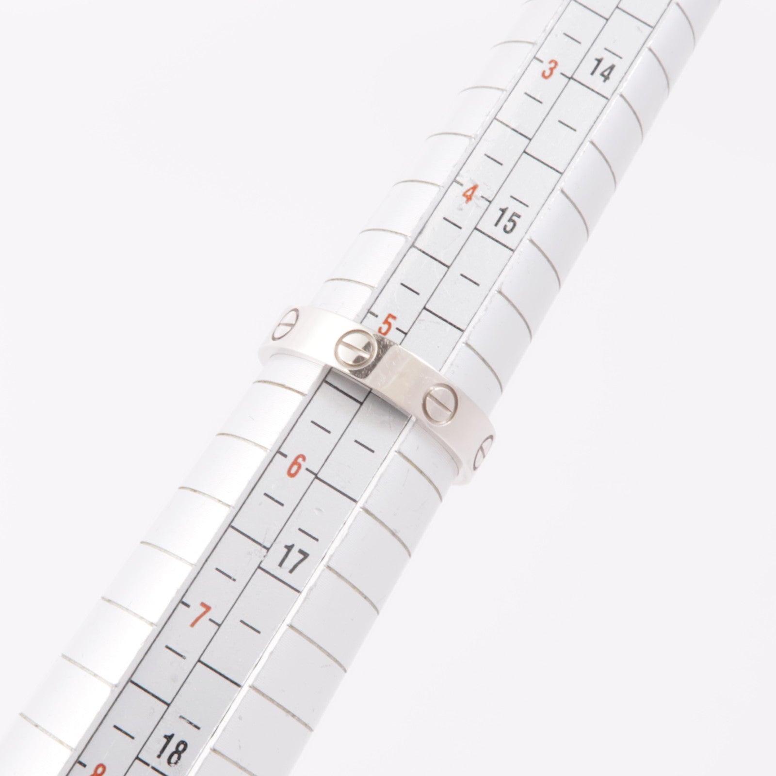 CARTIER 18K白金Mini Love Ring戒指Cartier#50/US#5.25 – Brand