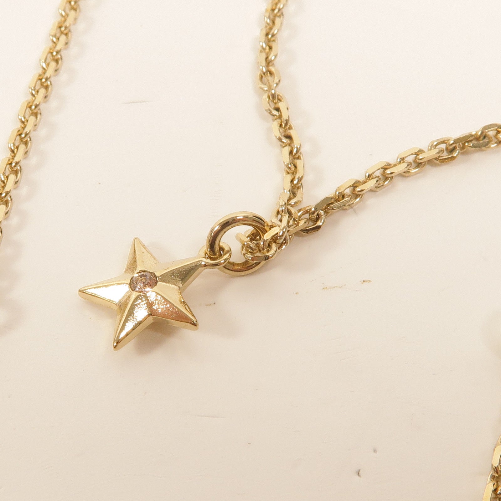 Dior 金屬Gold Bee and Star Double Necklace項鍊
