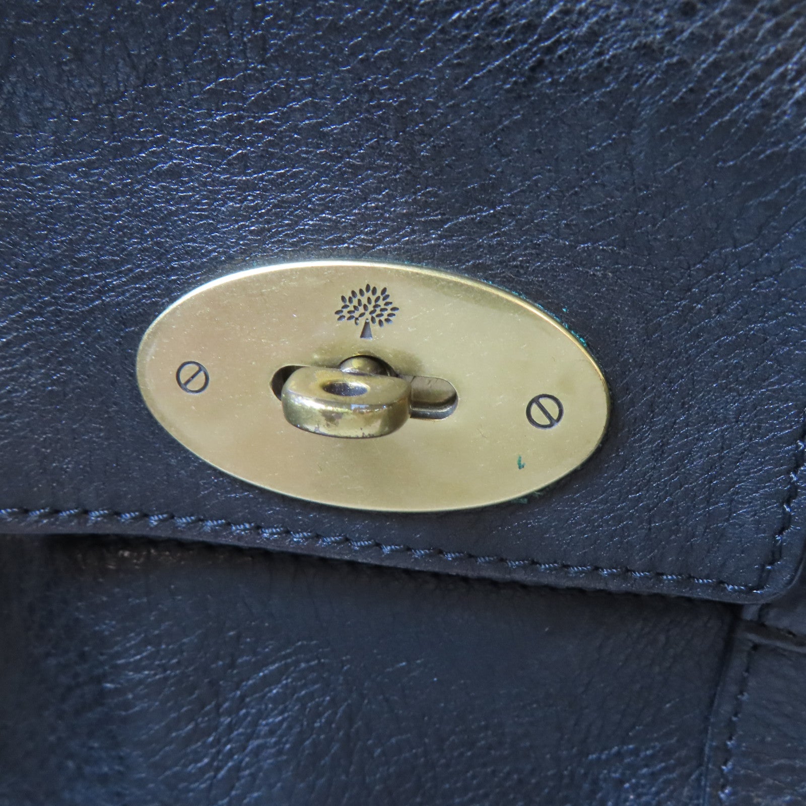 MULBERRY 皮革2 Way Shoulder Bag金扣手挽肩背兩用袋黑色