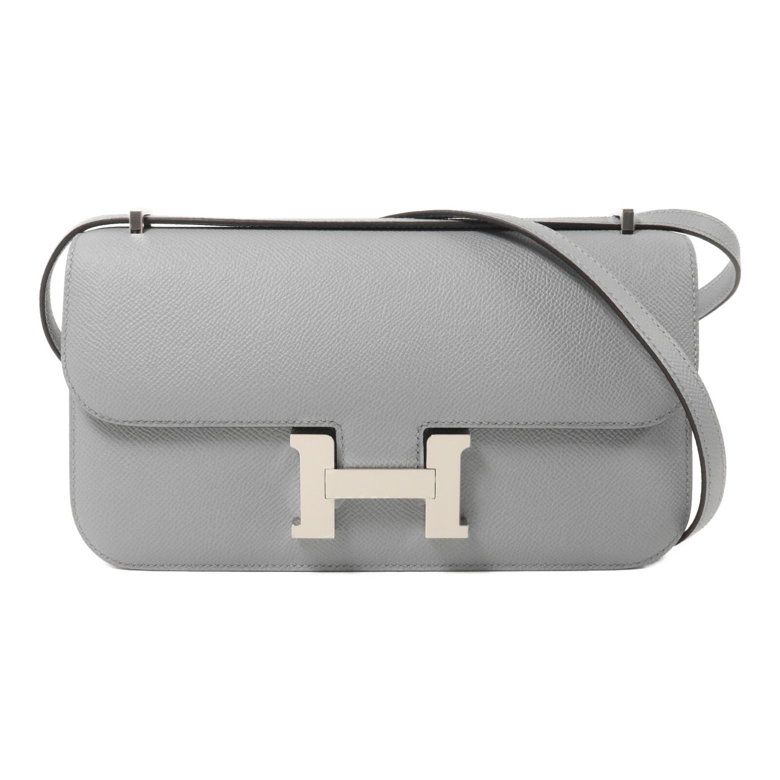 HERMES Epsom皮革Constance Elan肩背袋Gris Pantin