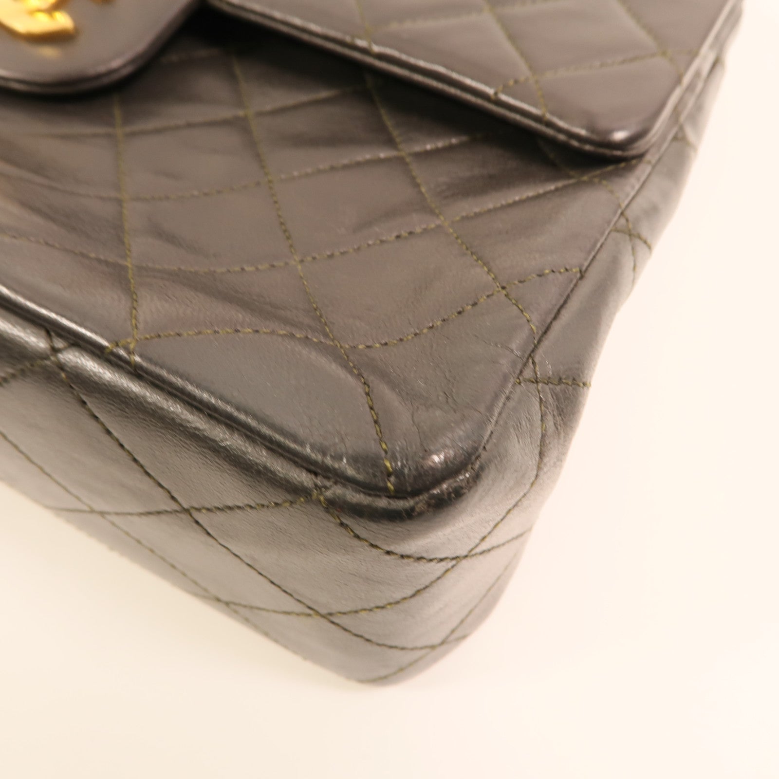 CHANEL 羊皮皮革Vintage Classic Flap Bag金扣鏈帶肩背袋