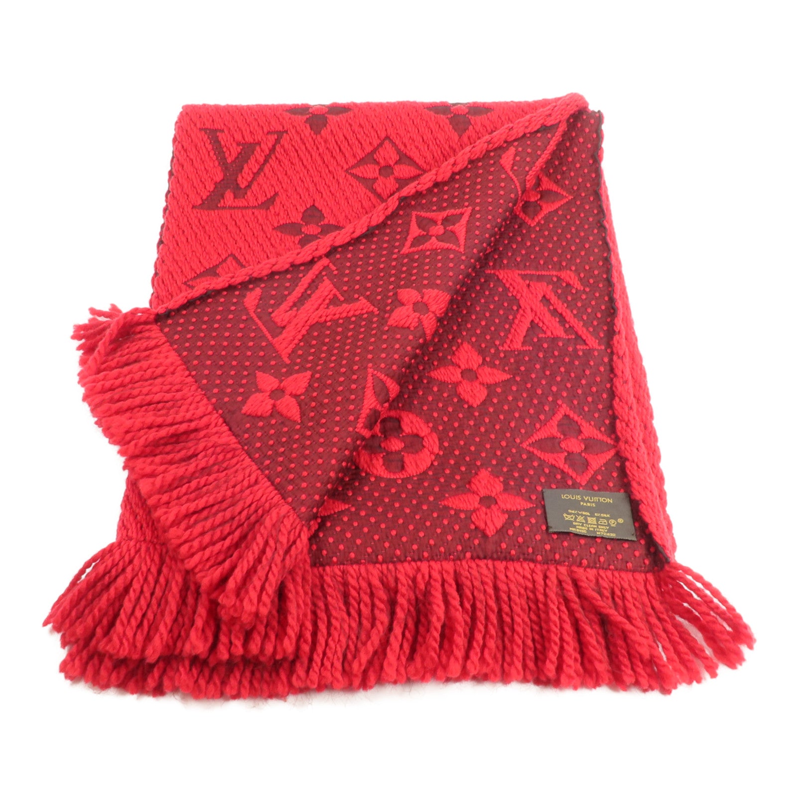 LOUIS VUITTON 羊毛/絲質Scarf 174x31cm圍巾