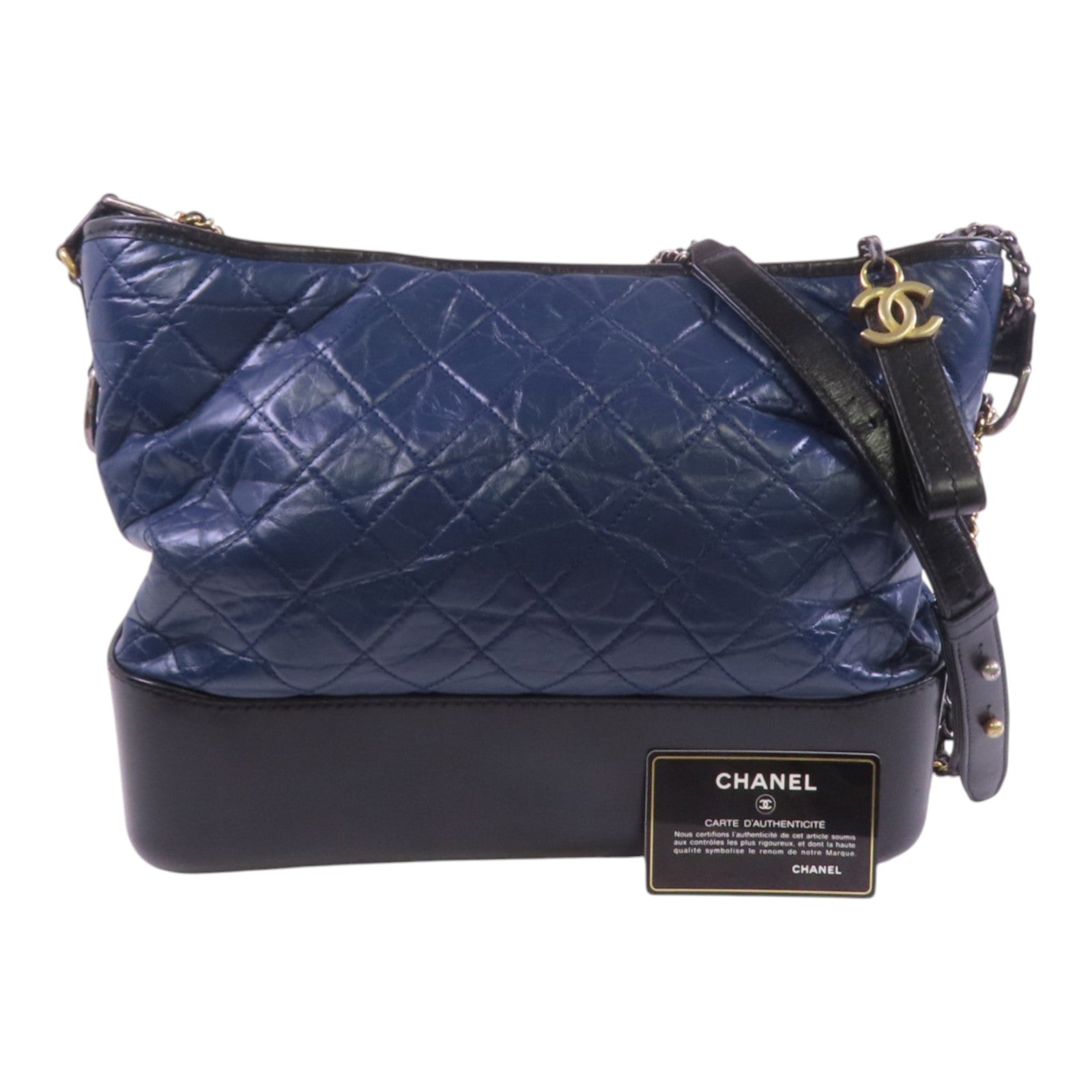 CHANEL 牛皮皮革Gabrielle Large金扣鏈帶肩背袋