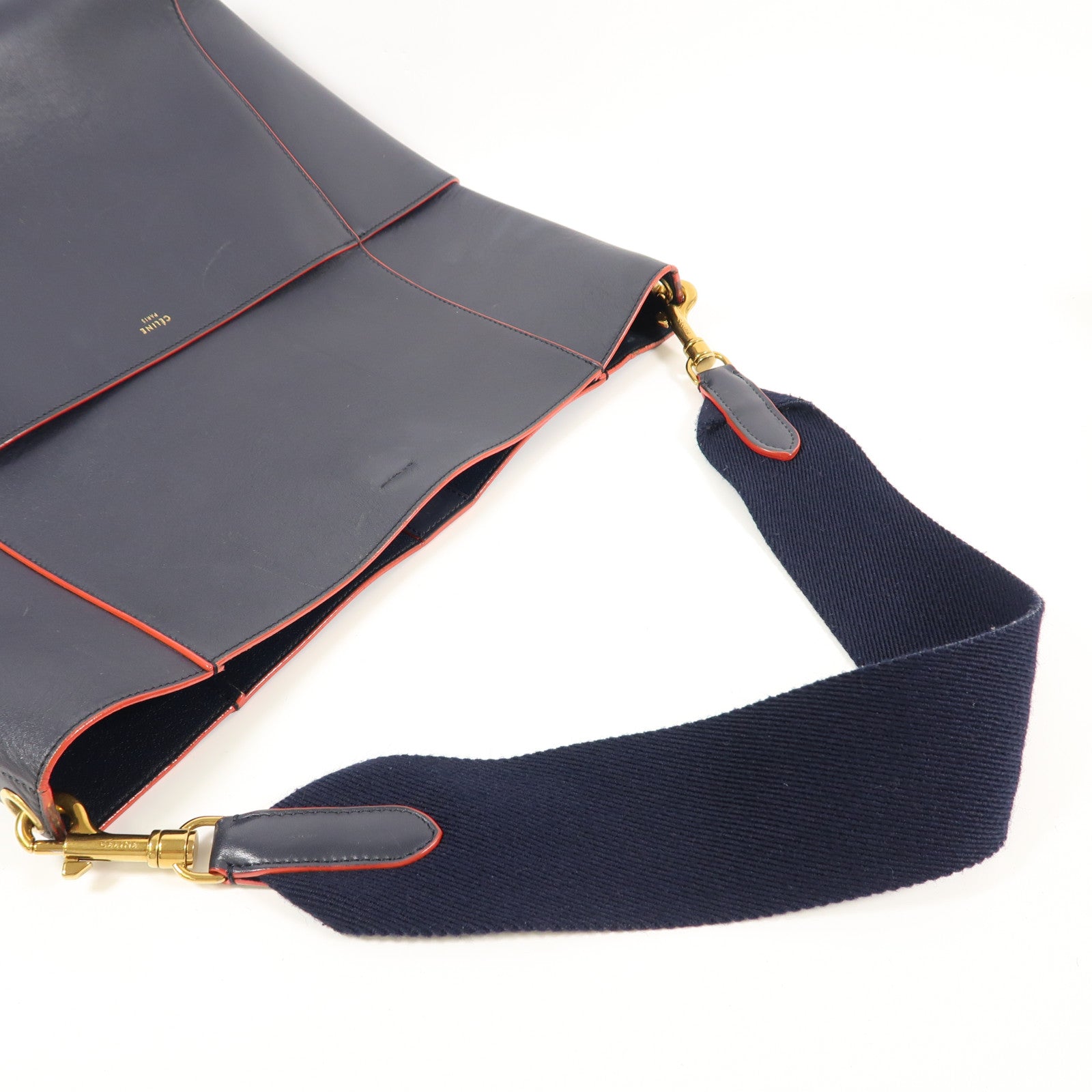 CELINE 牛皮皮革Shoulder Bag金扣肩背袋