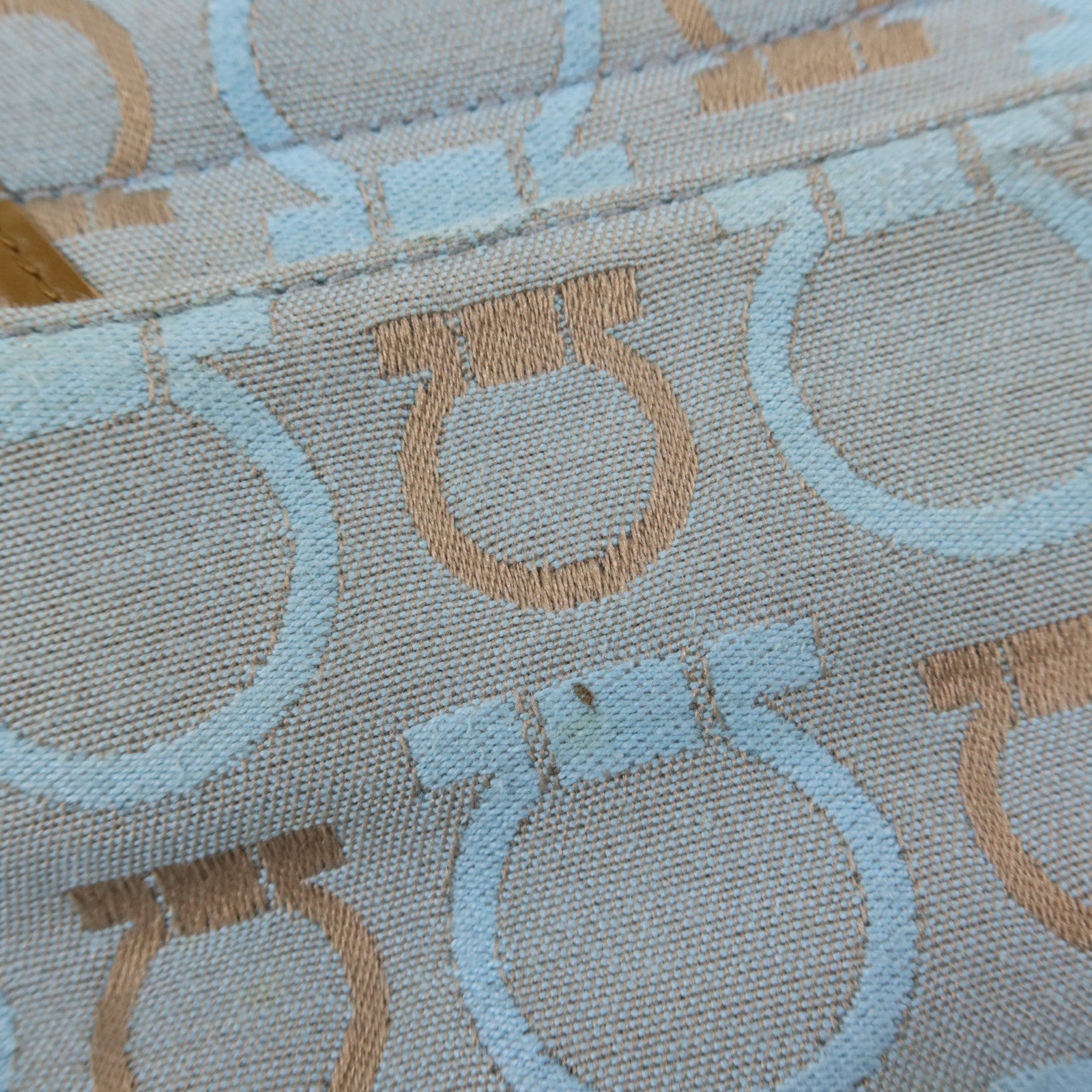 Salvatore Ferragamo 帆布Shoulder Bag金扣肩背袋