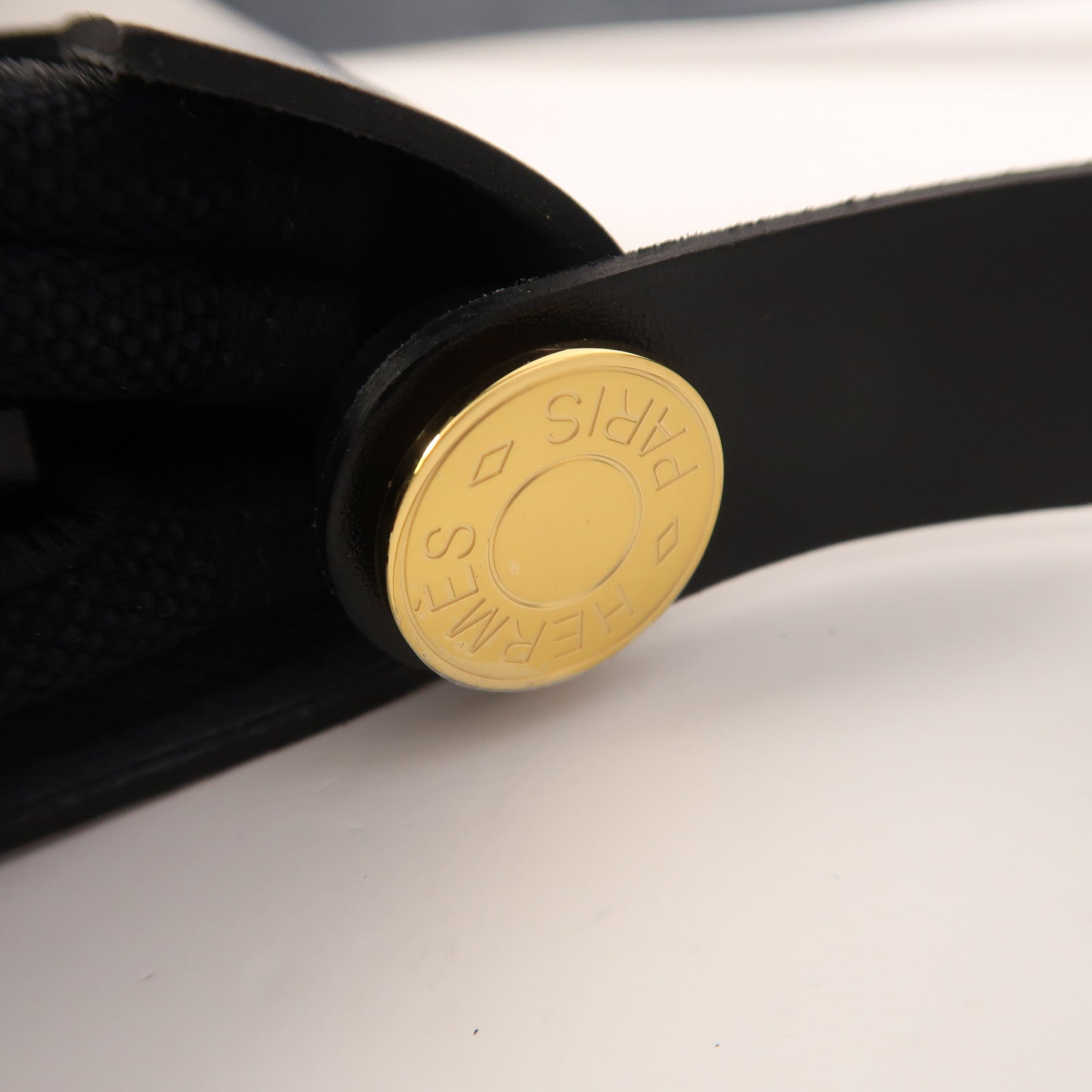 HERMES 帆布Mini Herbag金扣肩背袋