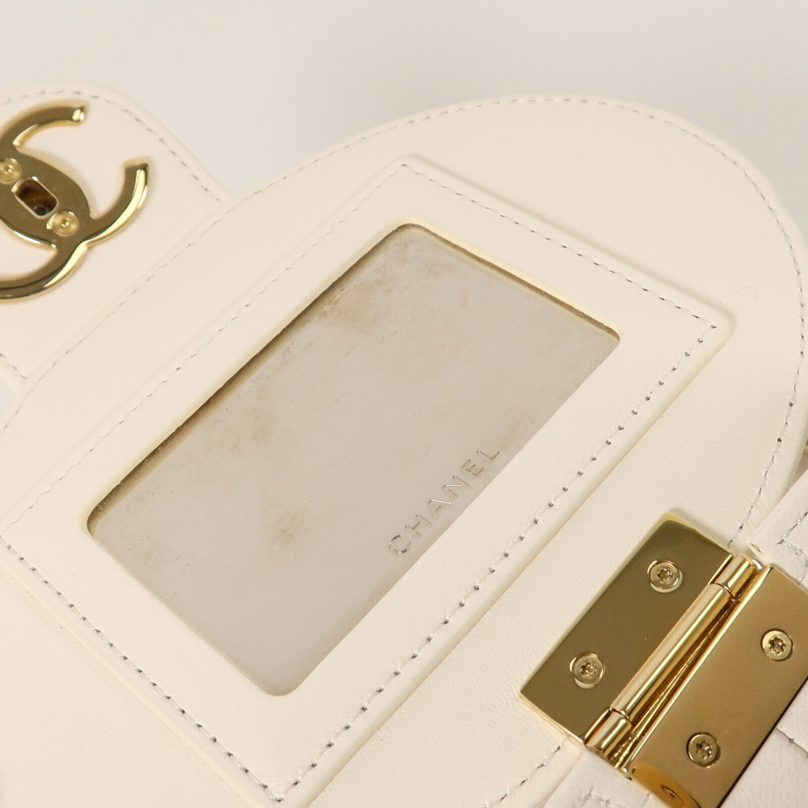 CHANEL 羊皮皮革Vanity Case金扣鏈帶肩背袋