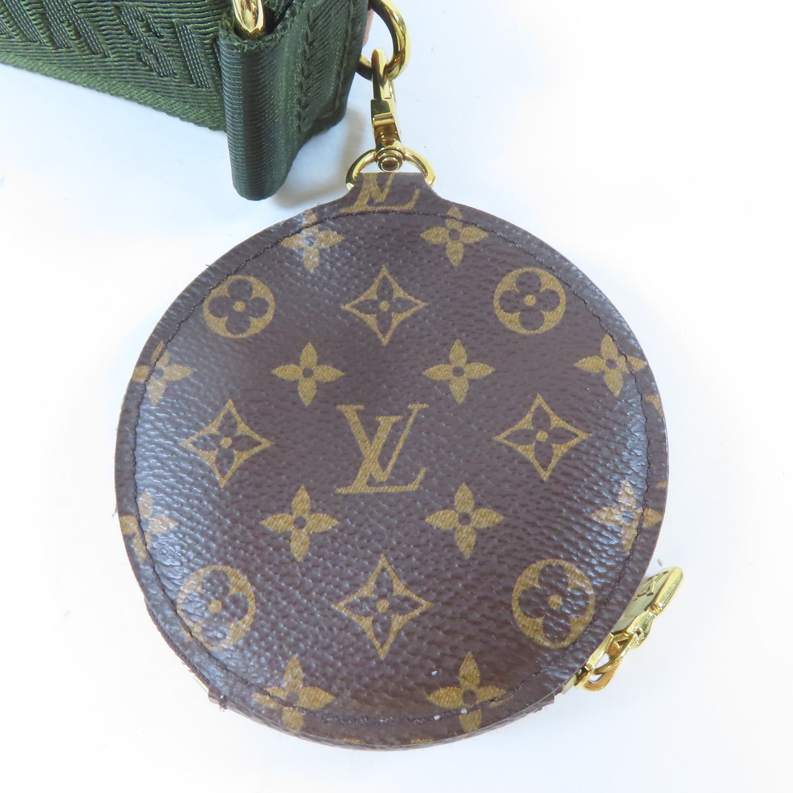 LOUIS VUITTON Monogram Multi Pochette Accessoires金扣手挽肩背兩用袋啡色