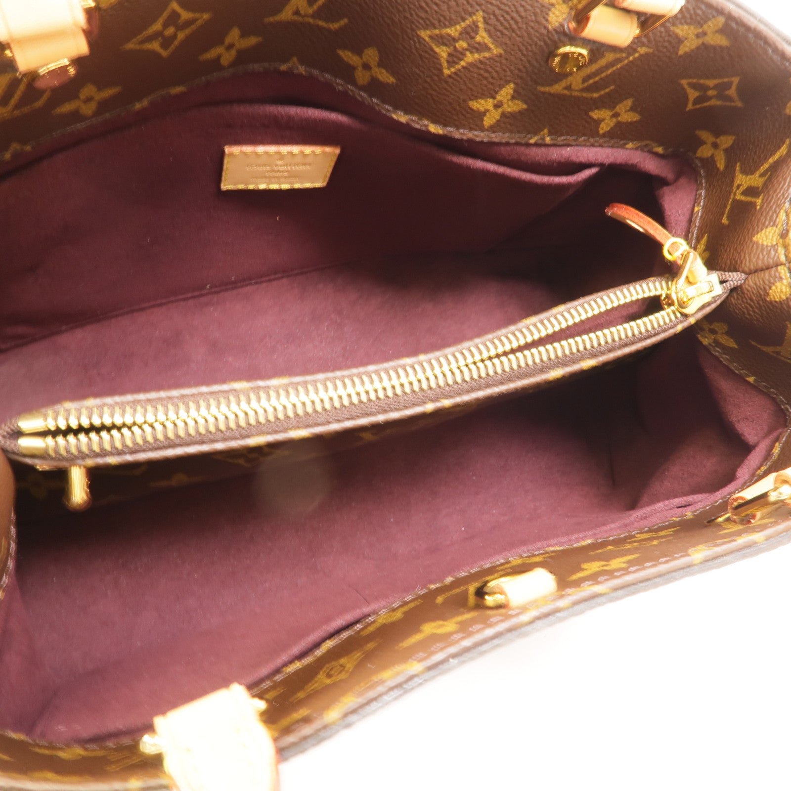 LOUIS VUITTON Monogram Montaigne MM金扣手挽肩背兩用袋