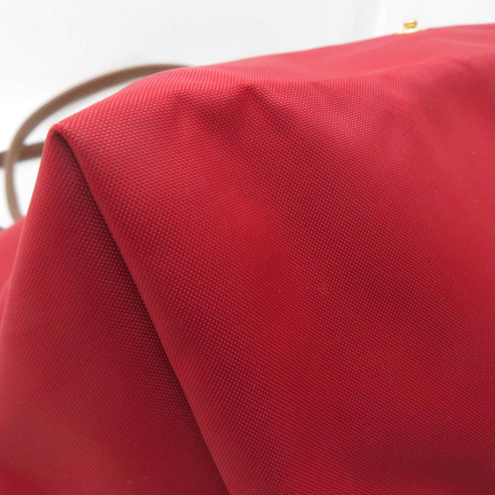 Longchamp 【激減優惠】尼龍/皮革Shoulder Bag金扣肩背袋紅色
