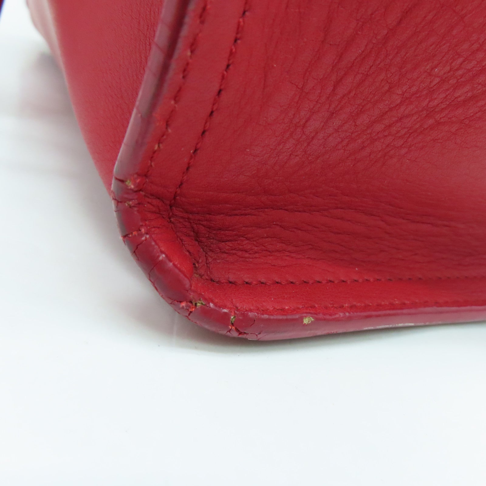 SAINT LAURENT 牛皮皮革2 Way Shoulder金扣手挽肩背兩用袋紅色