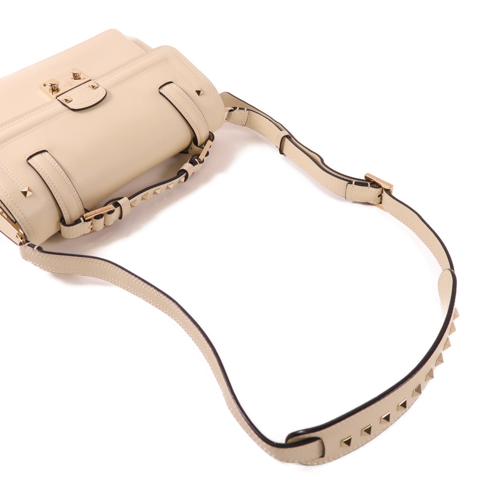 Valentino 牛皮皮革Shoulder Bag金扣手挽肩背兩用袋