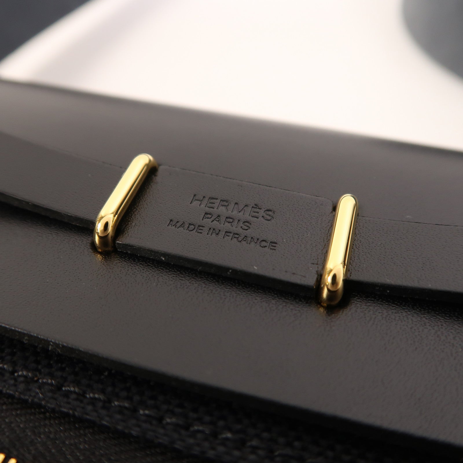 HERMES 帆布Mini Herbag金扣肩背袋