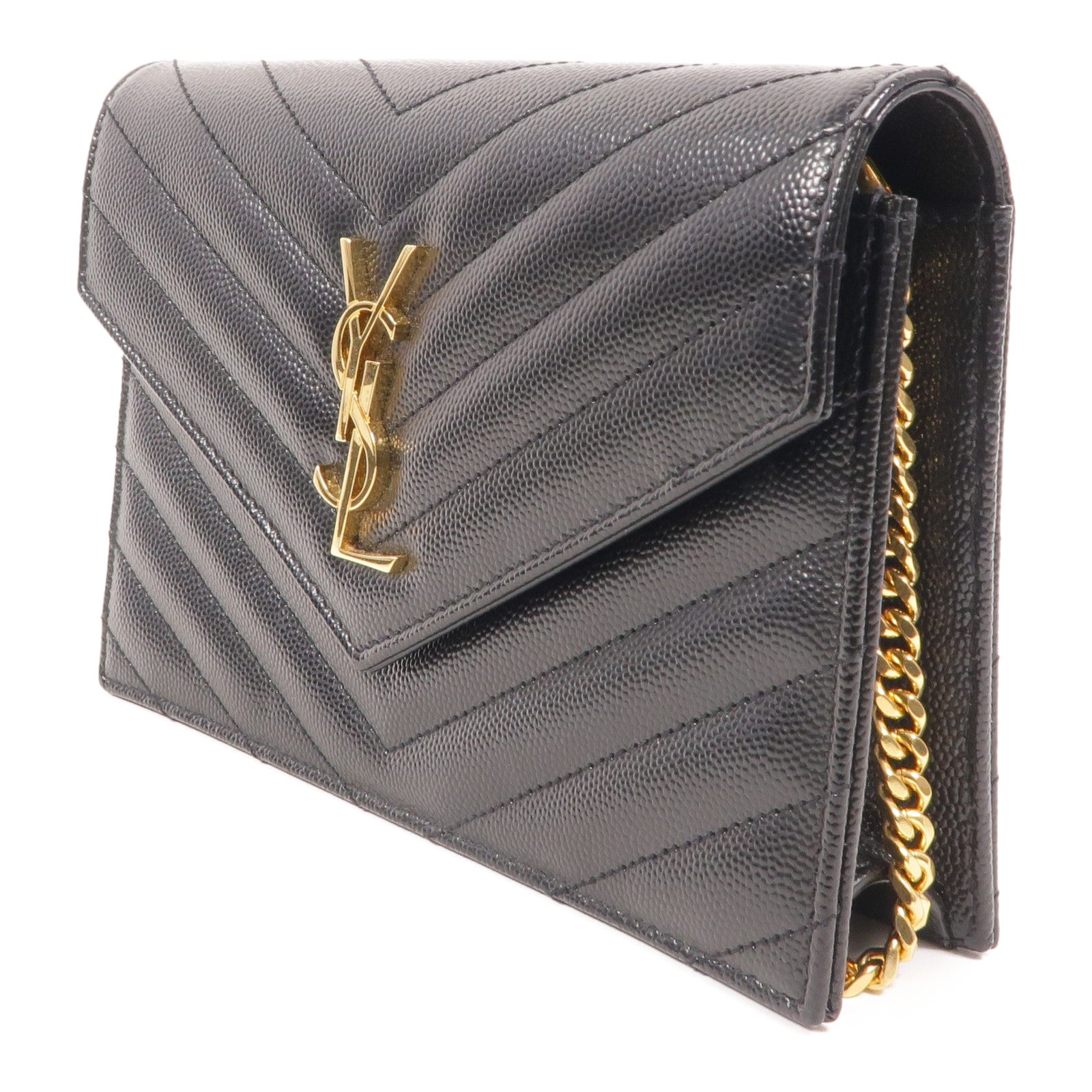YVES SAINT LAURENT 牛皮皮革Cassandre Wallet On Chain鏈帶肩背袋