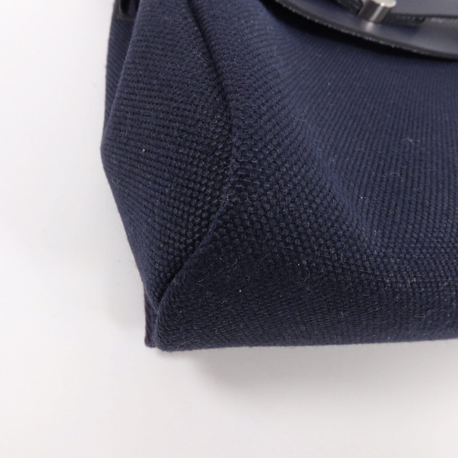HERMES 帆布Mini Herbag肩背袋Bleu Indigo