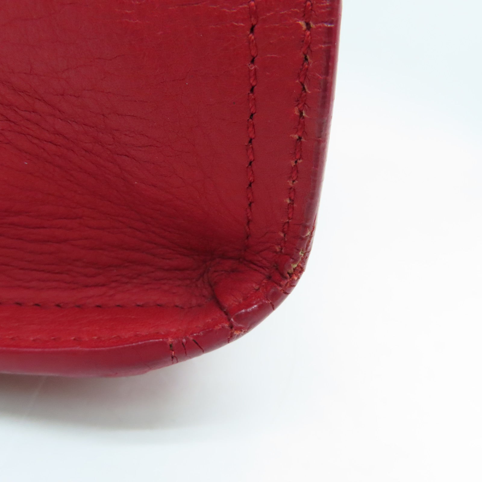 SAINT LAURENT 牛皮皮革2 Way Shoulder金扣手挽肩背兩用袋紅色