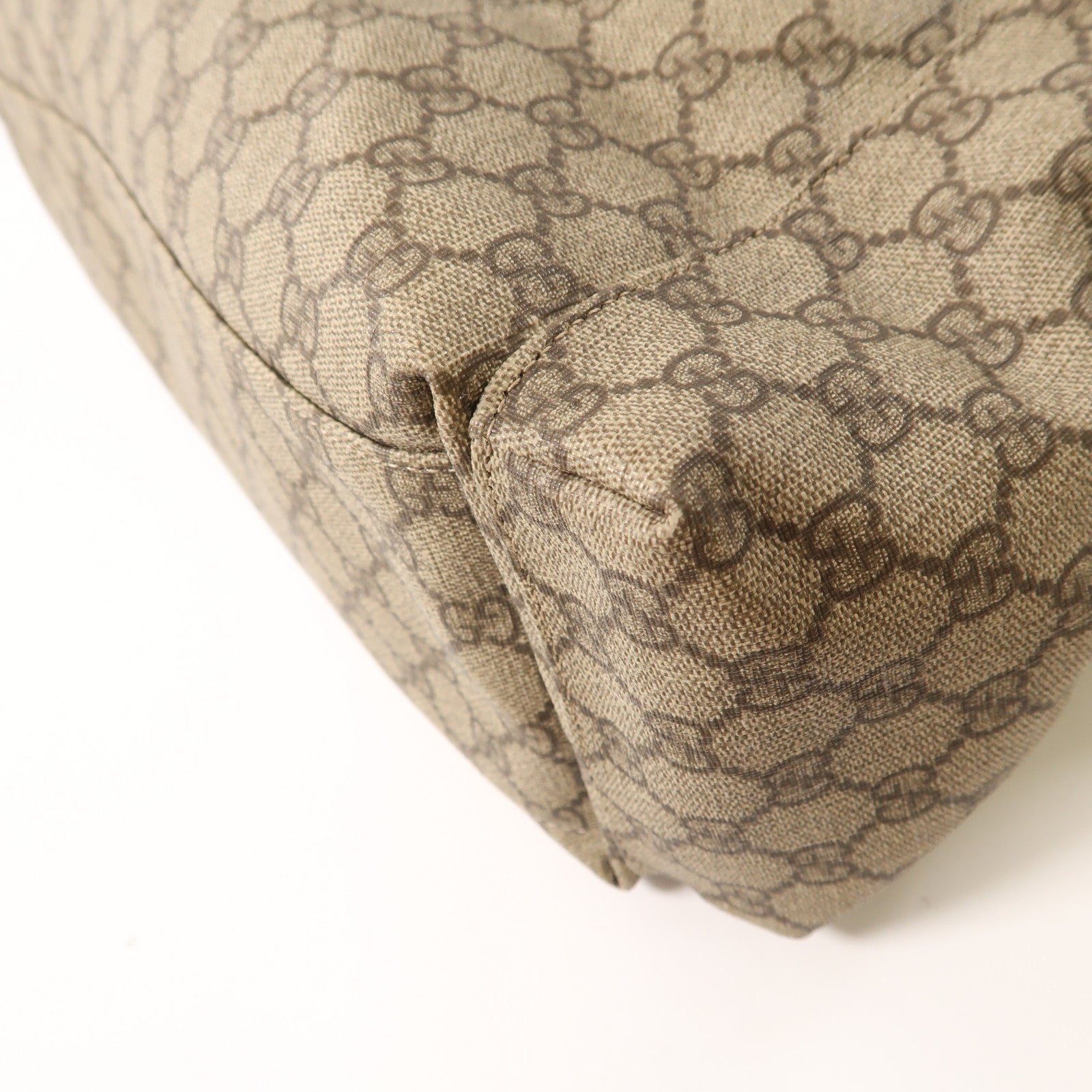GUCCI 塗層帆布Shoulder Bag金扣肩背袋啡色