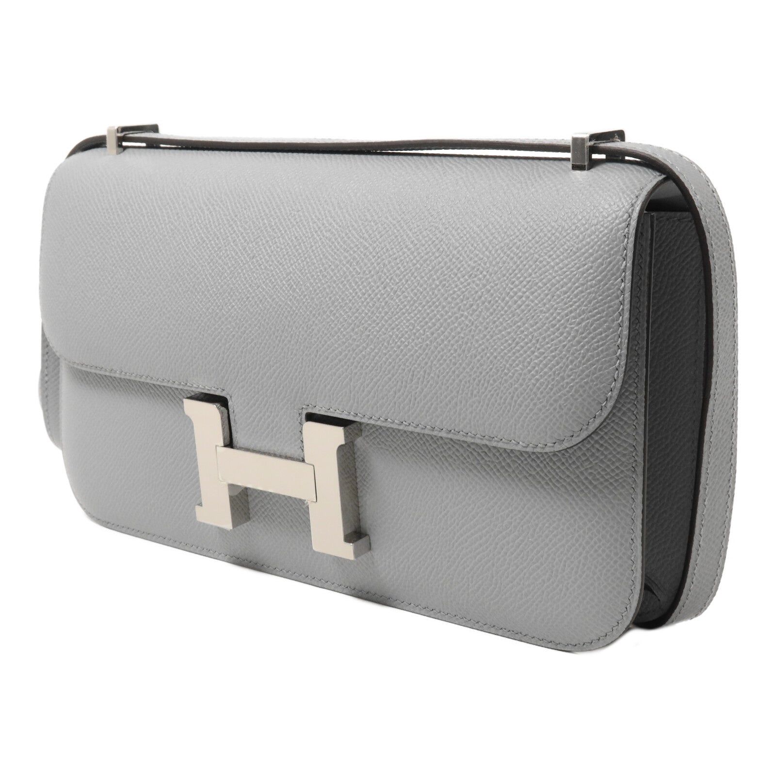 HERMES Epsom皮革Constance Elan肩背袋Gris Pantin