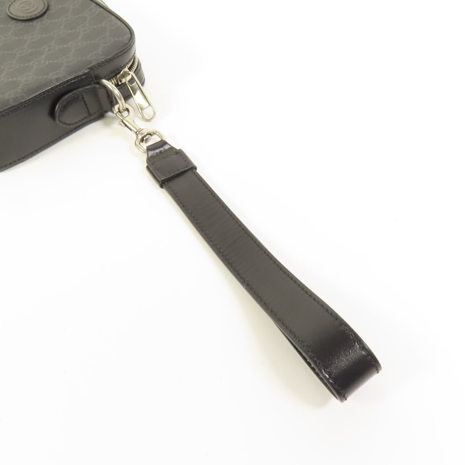 GUCCI 塗層帆布Shoulder Bag銀扣肩背袋