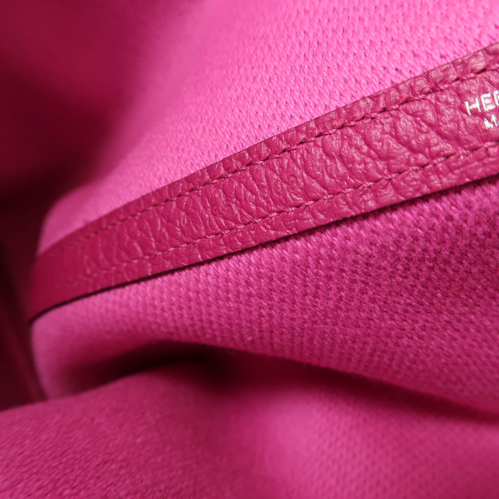 HERMES 帆布GardenParty PM銀扣手挽袋Rose Pourpre玫瑰紫色
