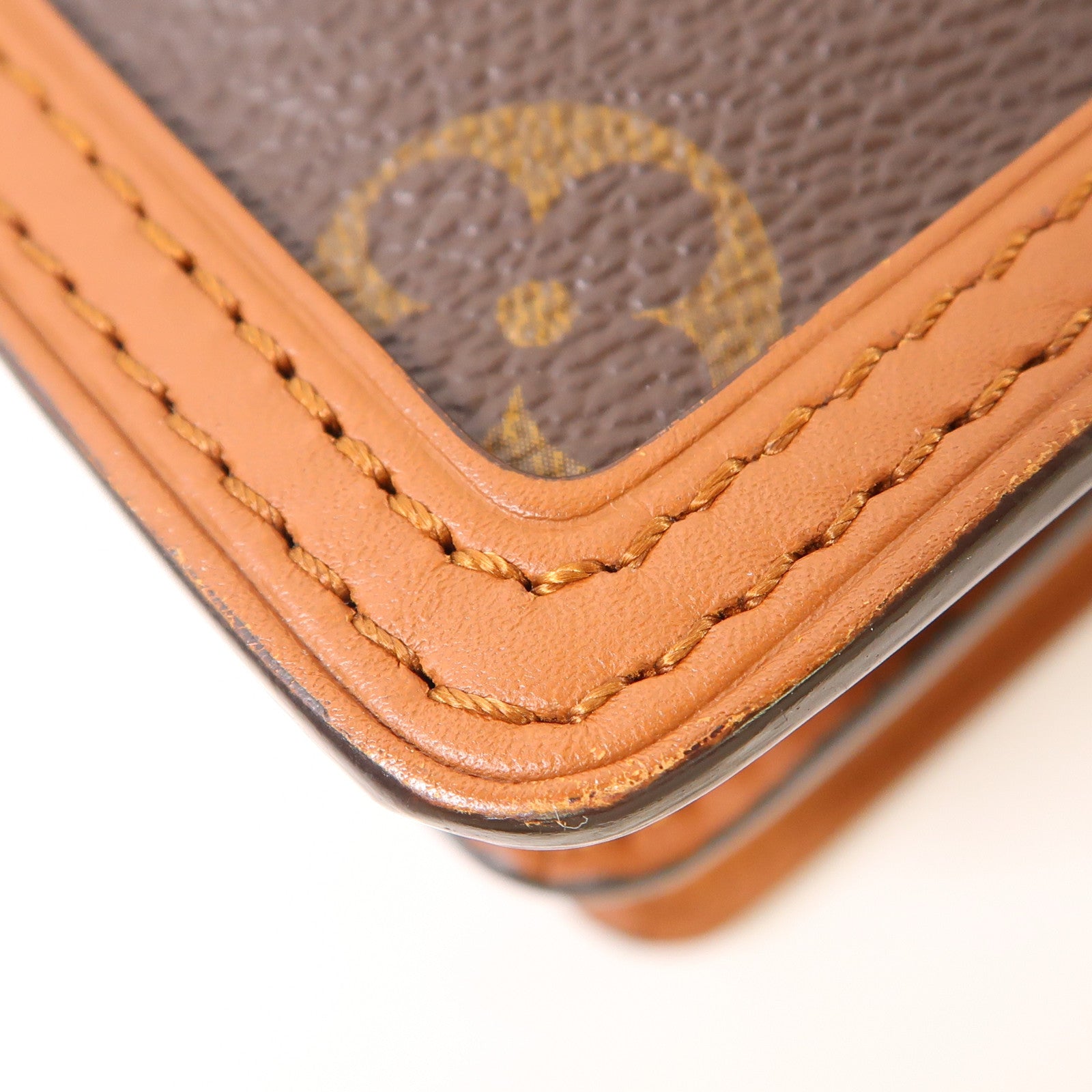 LOUIS VUITTON LV GHW Mini Dauphine Shoulder Bag M44580 Monogram Reverse Brown