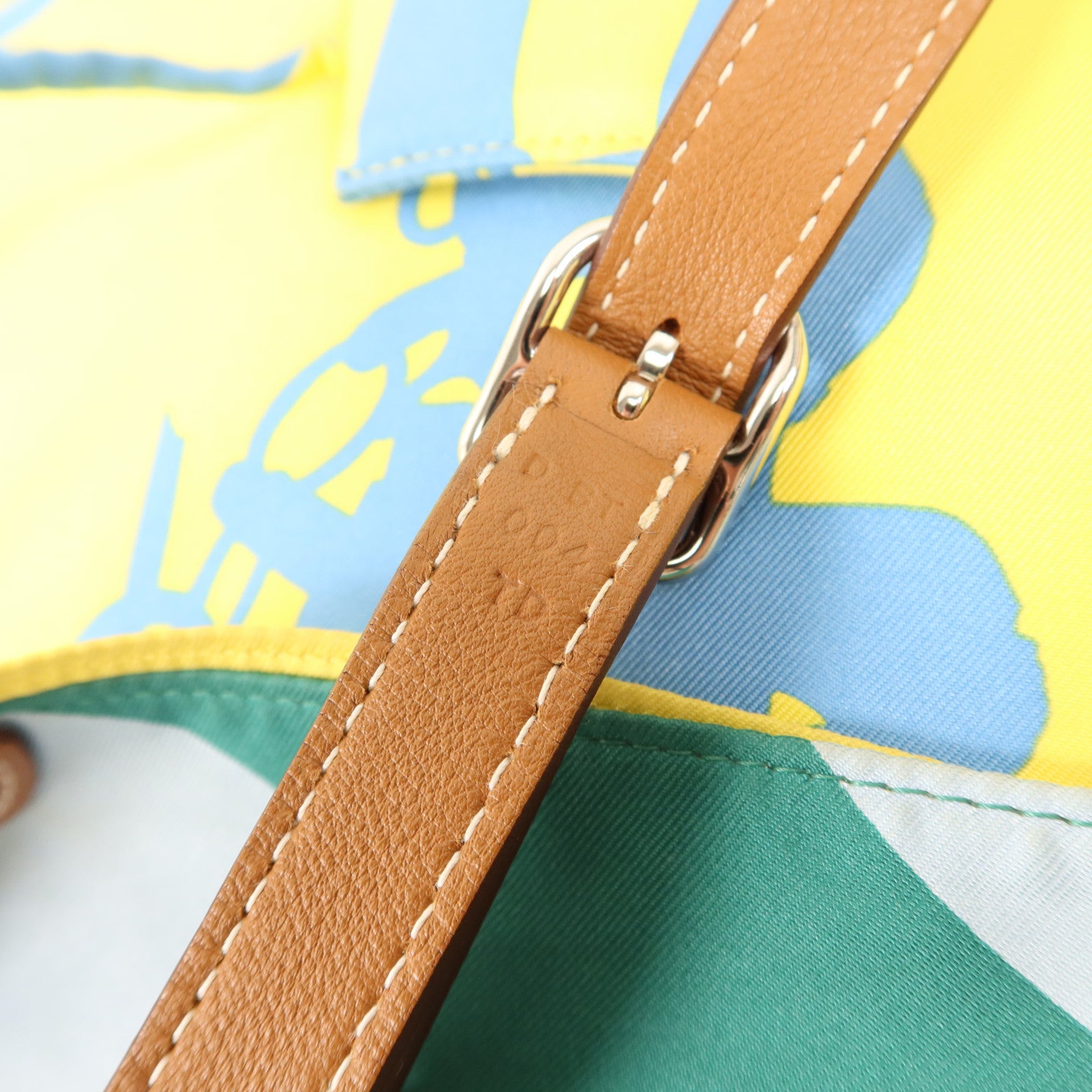 HERMES 絲質Silk City銀扣肩背袋