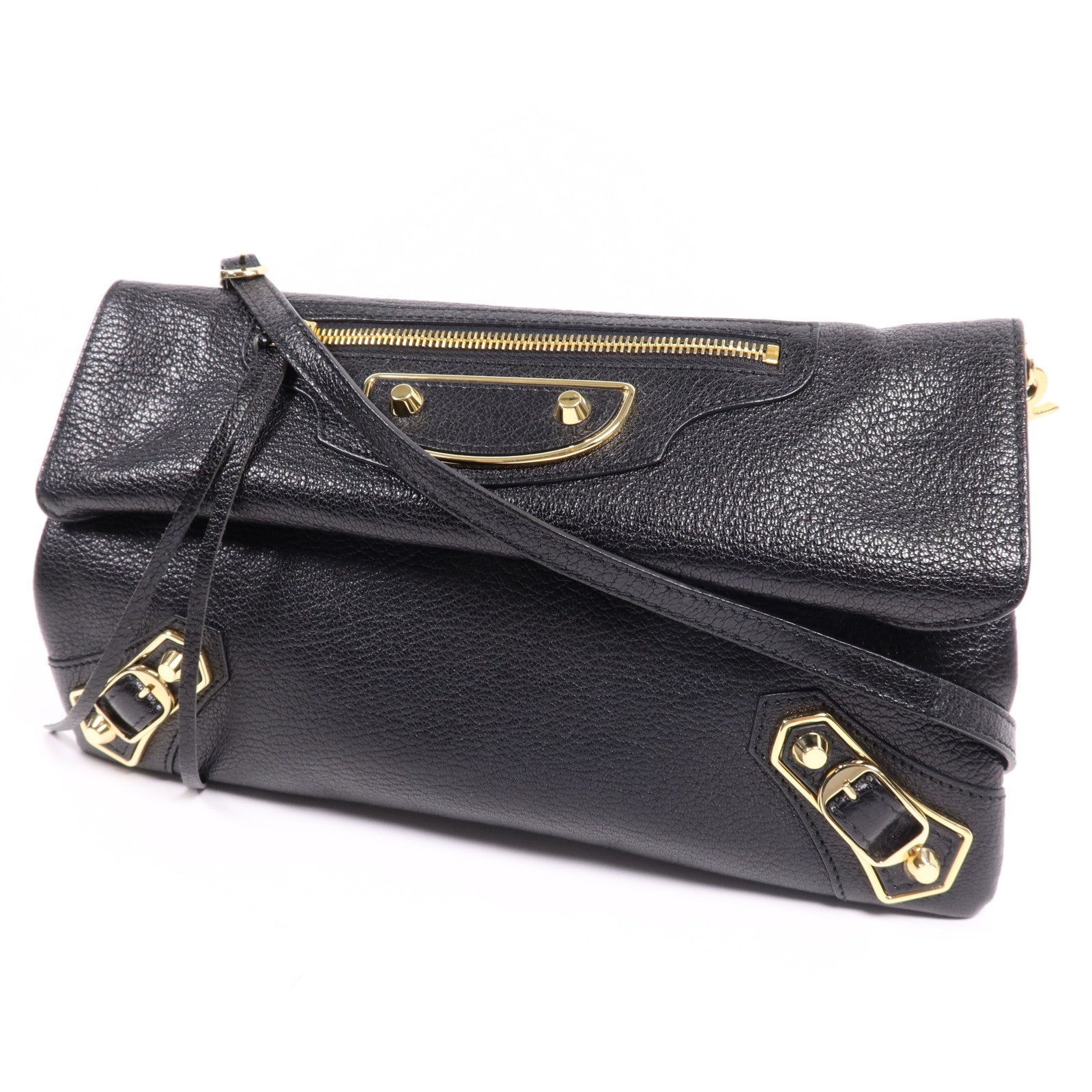 BALENCIAGA 牛皮皮革Edge Envelo金扣肩背袋