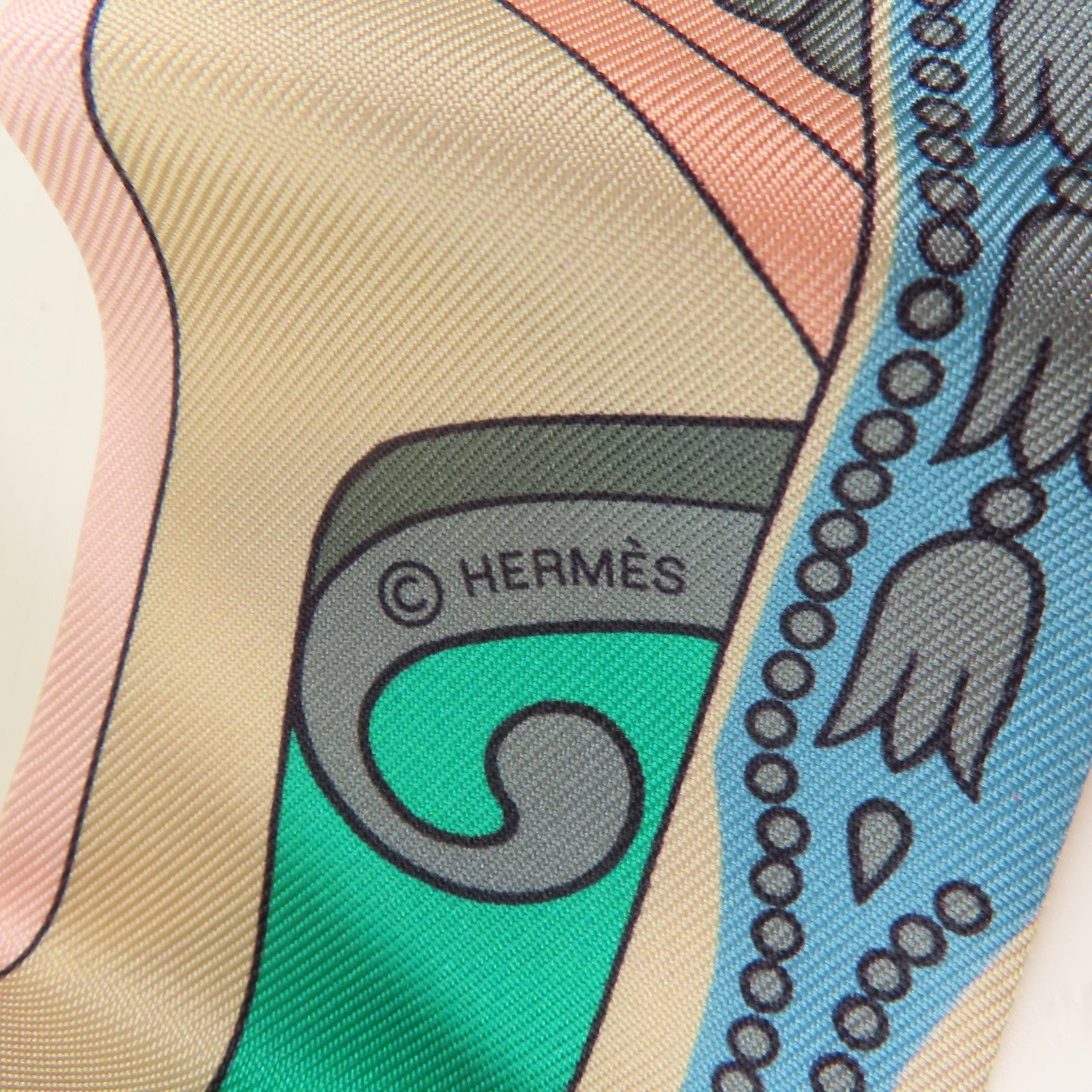 HERMES 絲質Twilly絲巾