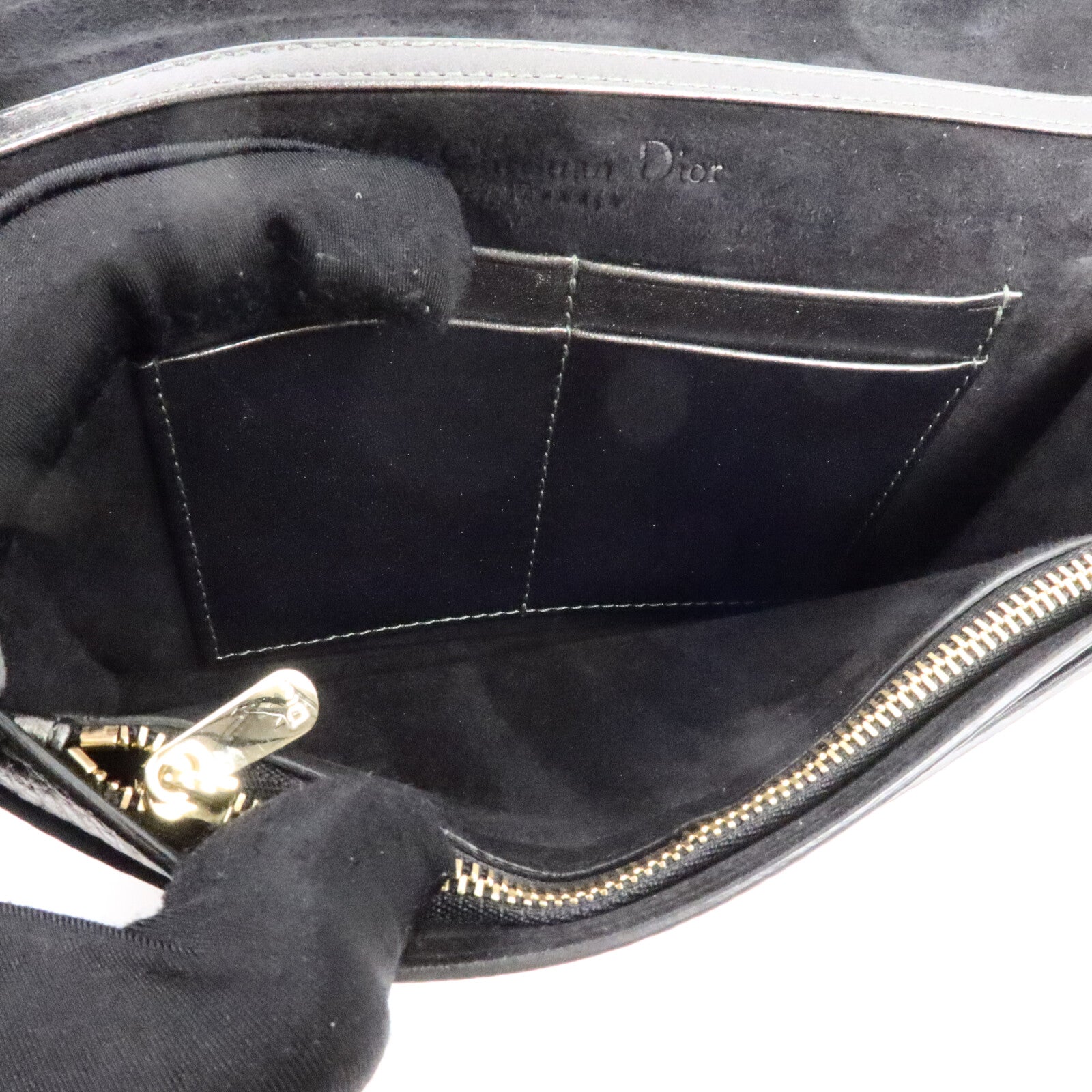 Dior 牛皮皮革Wallet On Cahin手拿包