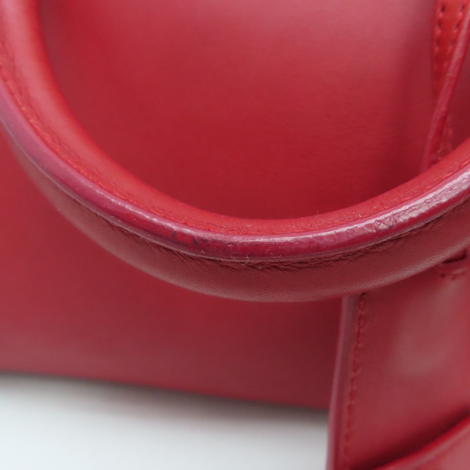 SAINT LAURENT 牛皮皮革2 Way Shoulder金扣手挽肩背兩用袋紅色