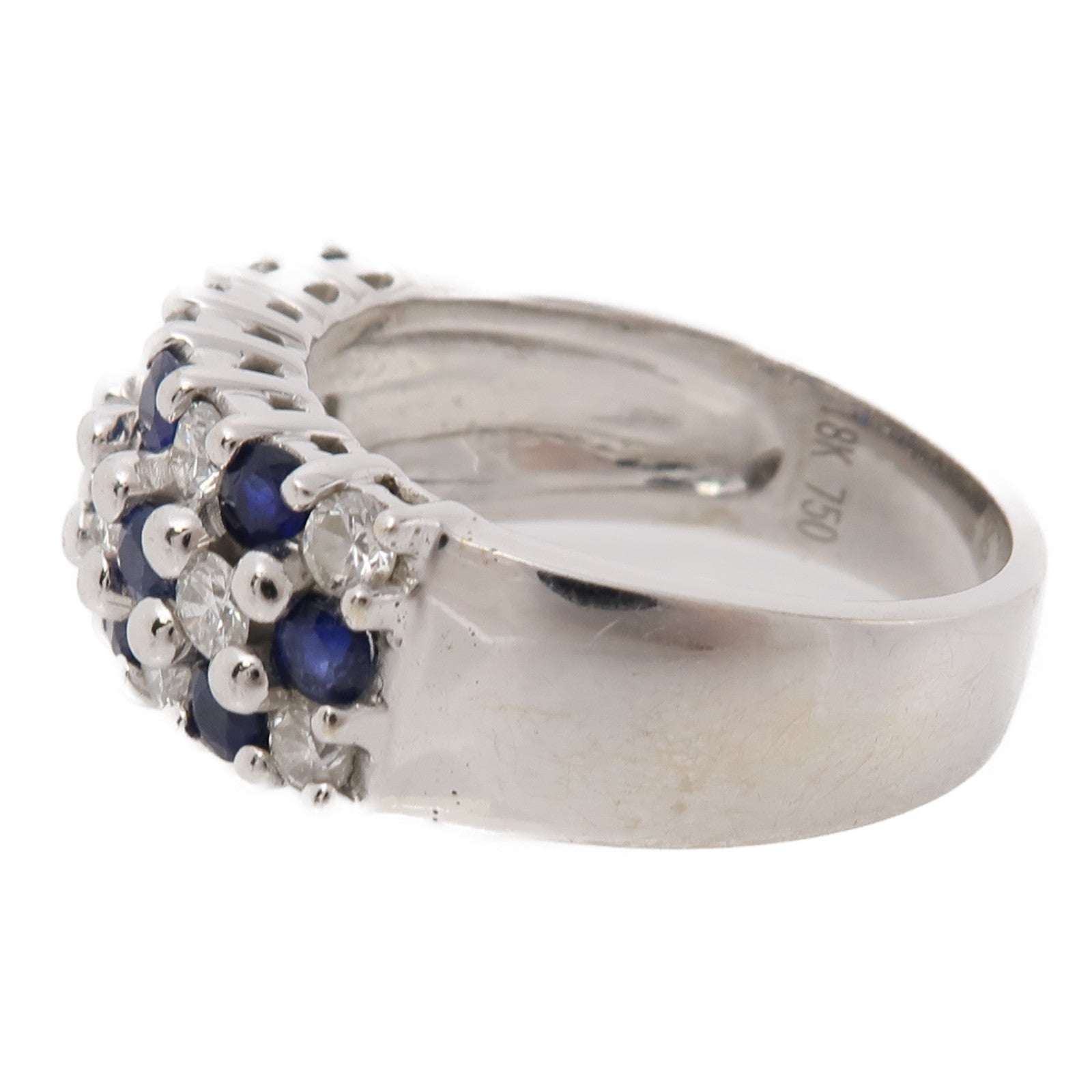 JEWELRY 18K白金Sapphire/Diamond Ring藍寶石/鑽石戒指US#6.5