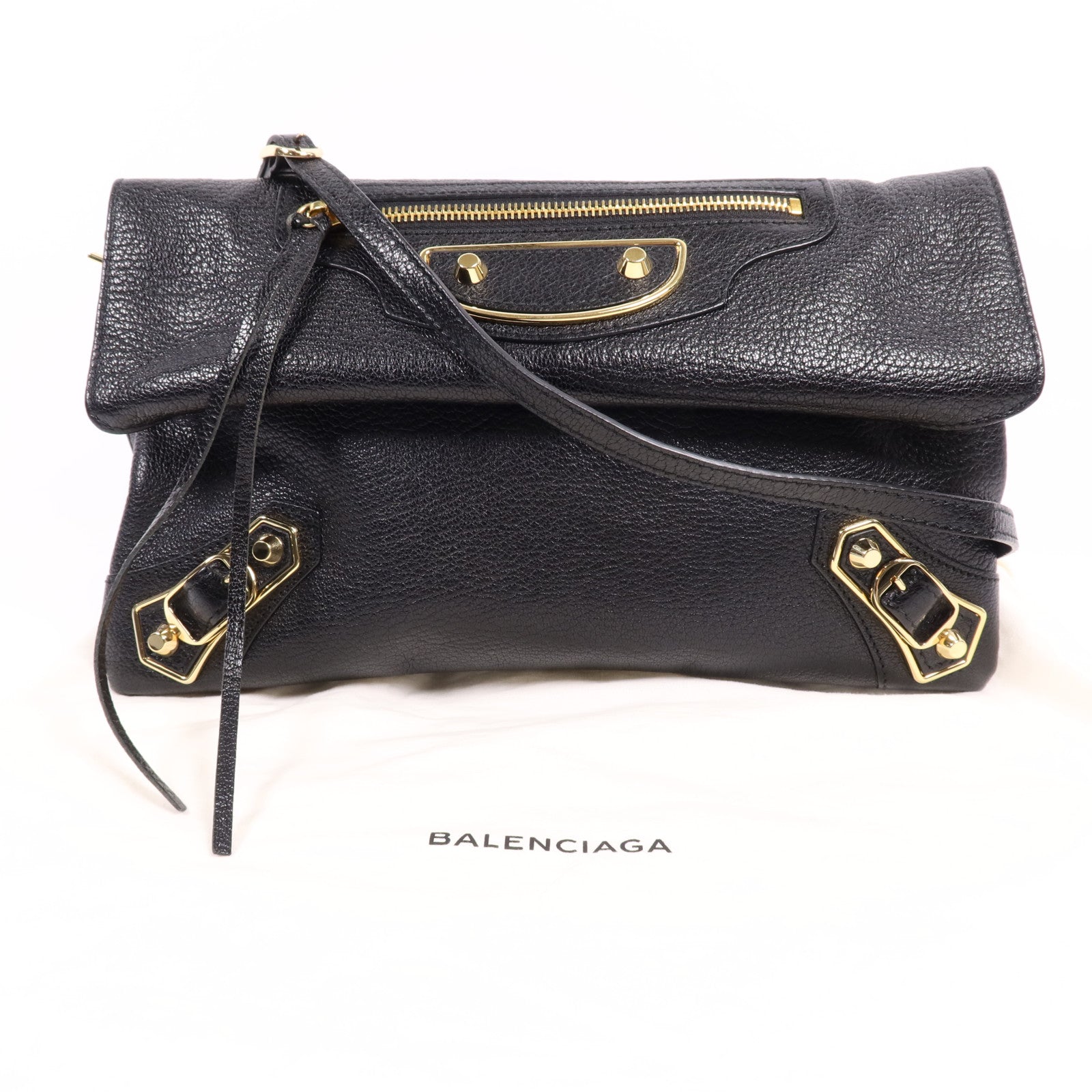 BALENCIAGA 牛皮皮革Edge Envelo金扣肩背袋