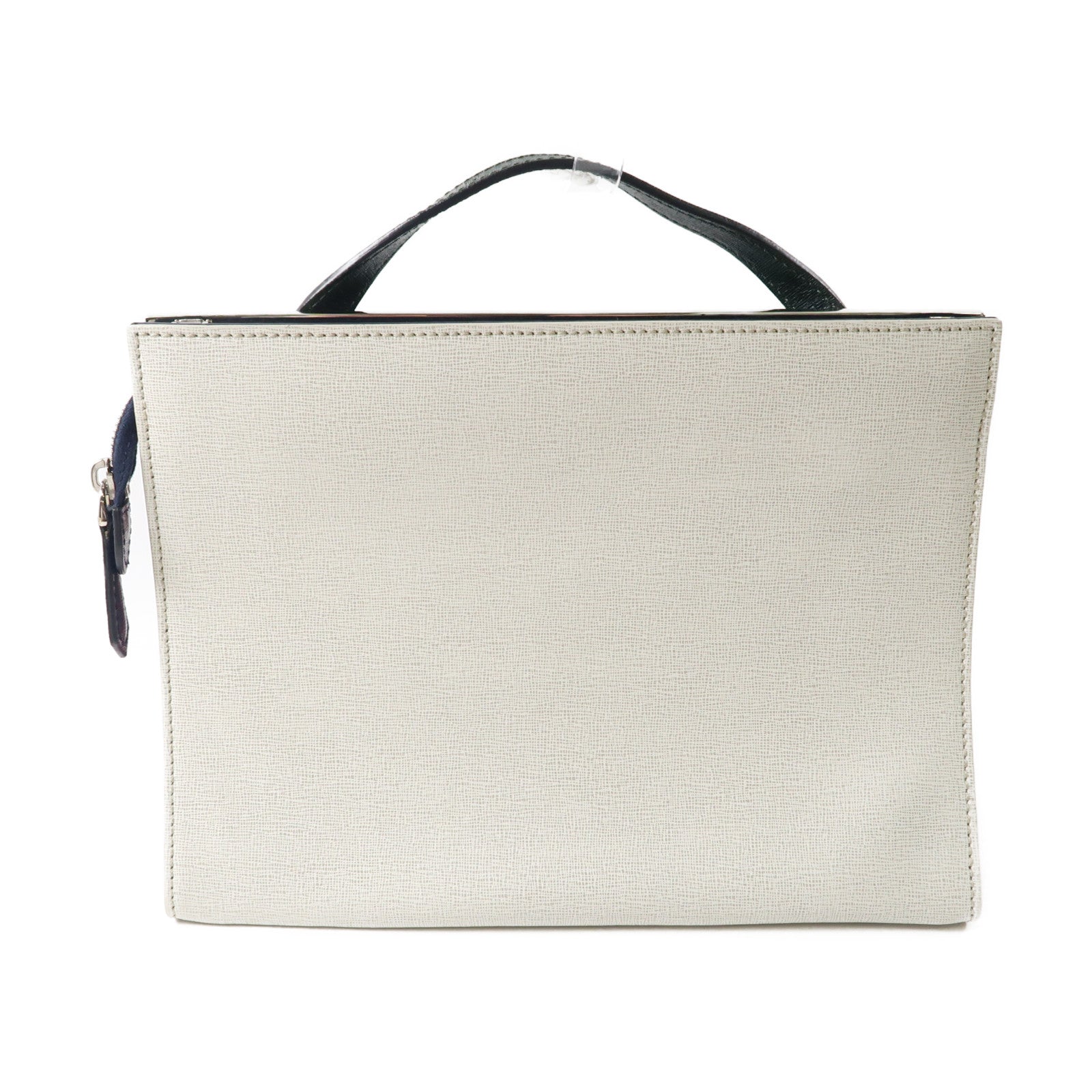 FENDI SHW 2 Way Bag 8BT-222-Z25 149-2384 Calfskin Leather Gray/Pink/Deep Green