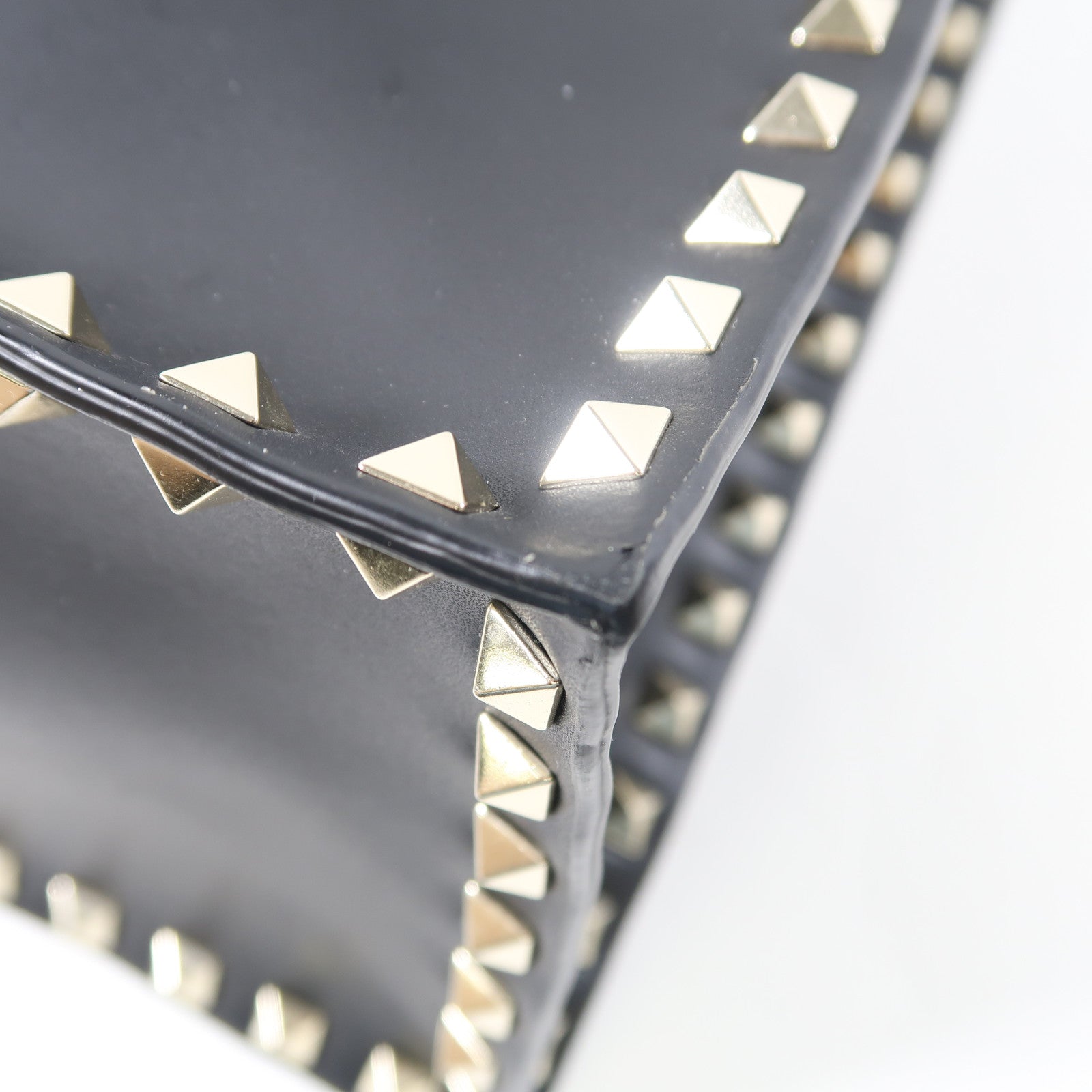 Valentino 牛皮皮革2 Way Shoulder金扣手挽肩背兩用袋黑色