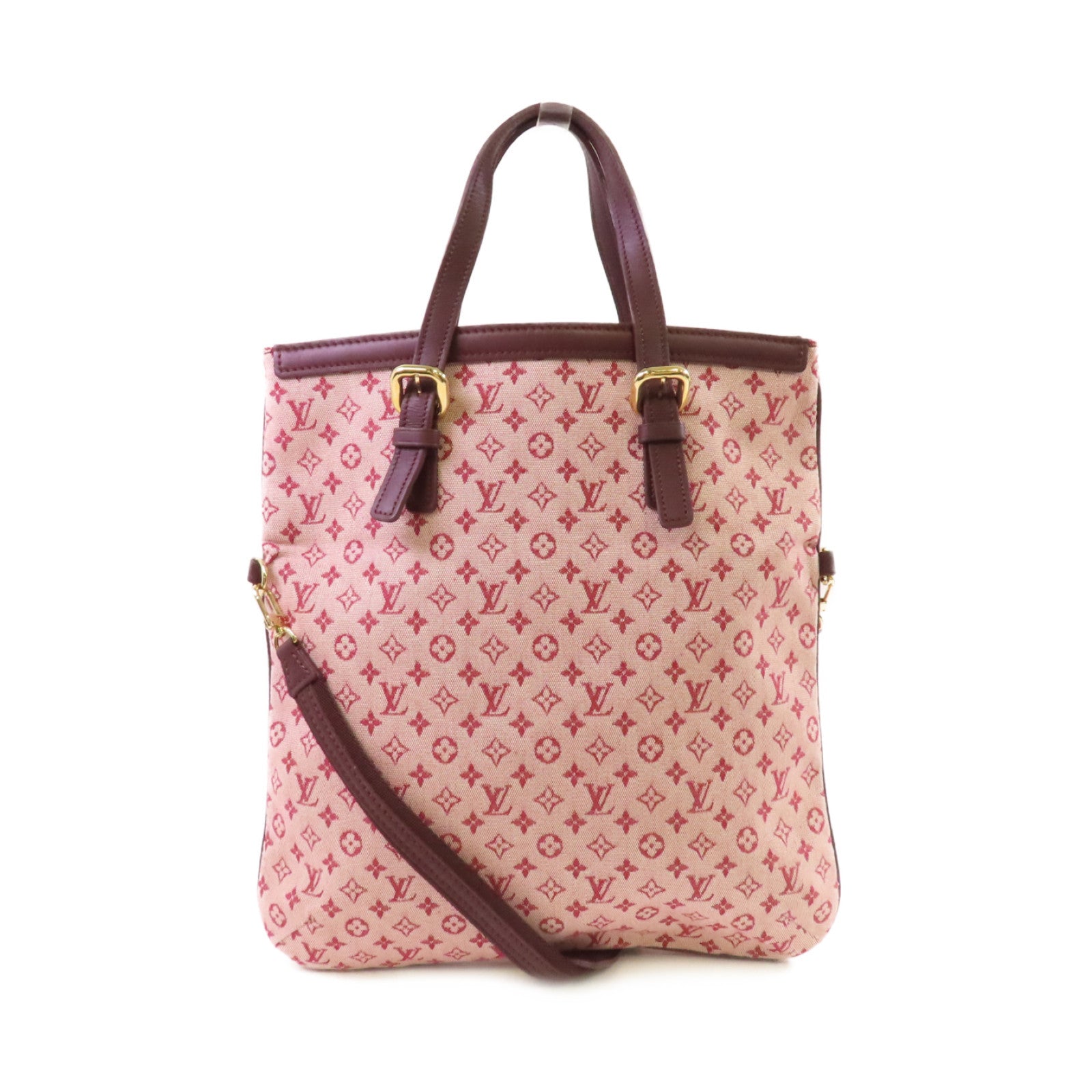 LOUIS VUITTON Monogram-mini Josephine GM 2Way Shoulder Bag金扣手挽肩背兩用袋酒紅色