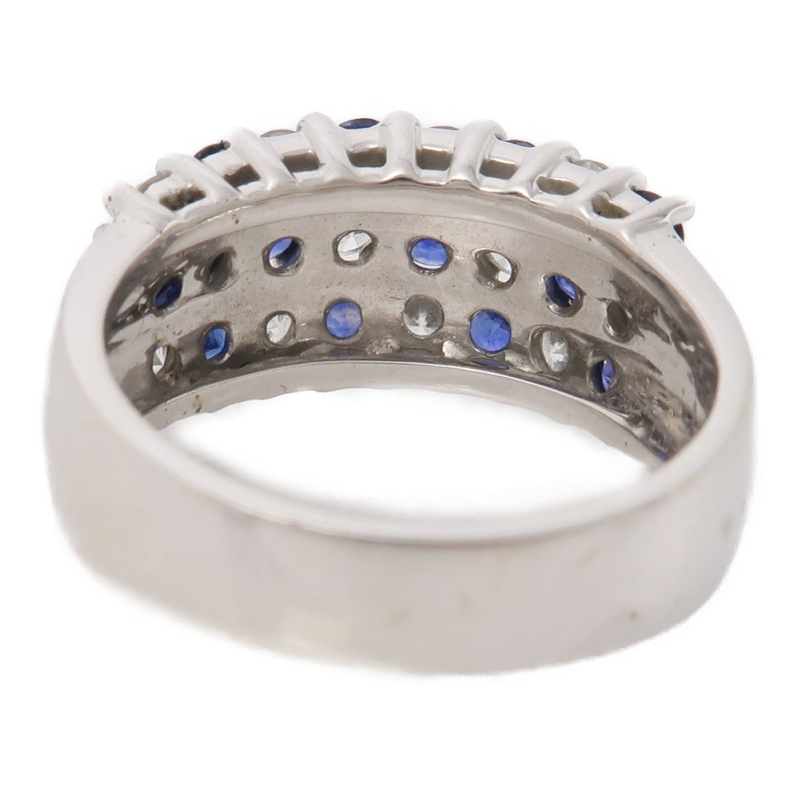 JEWELRY 【激減優惠】18K白金Sapphire/Diamond Ring藍寶石/鑽石戒指US#6.5