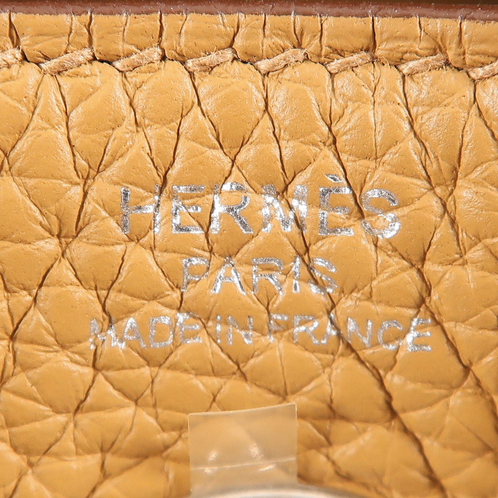 HERMES Clemence皮革Lindy 26銀扣手挽肩背兩用袋Biscuit