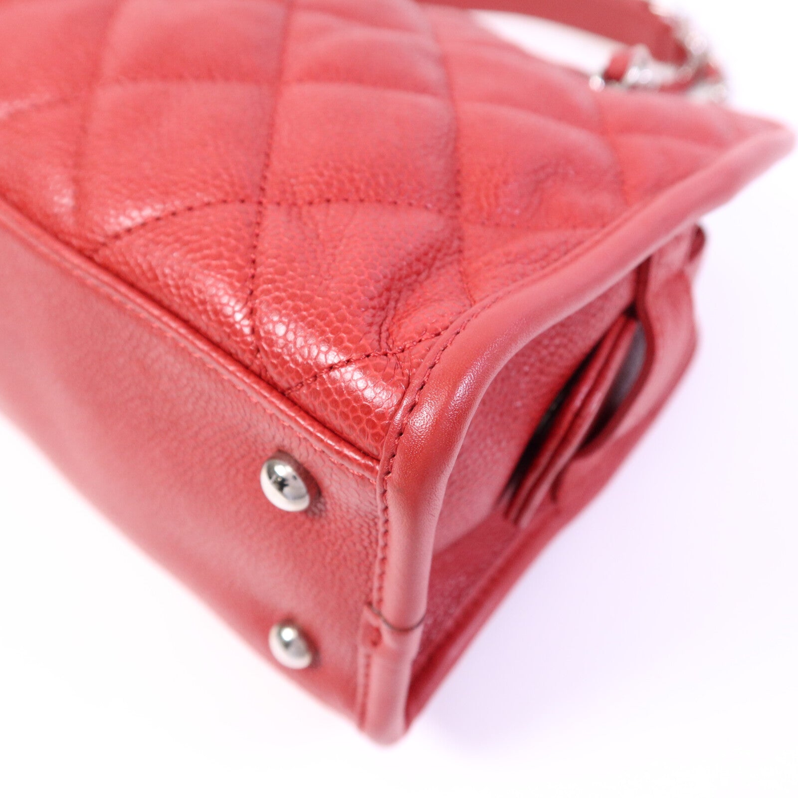 CHANEL 牛皮皮革Petit Timeless銀扣鏈帶肩背袋